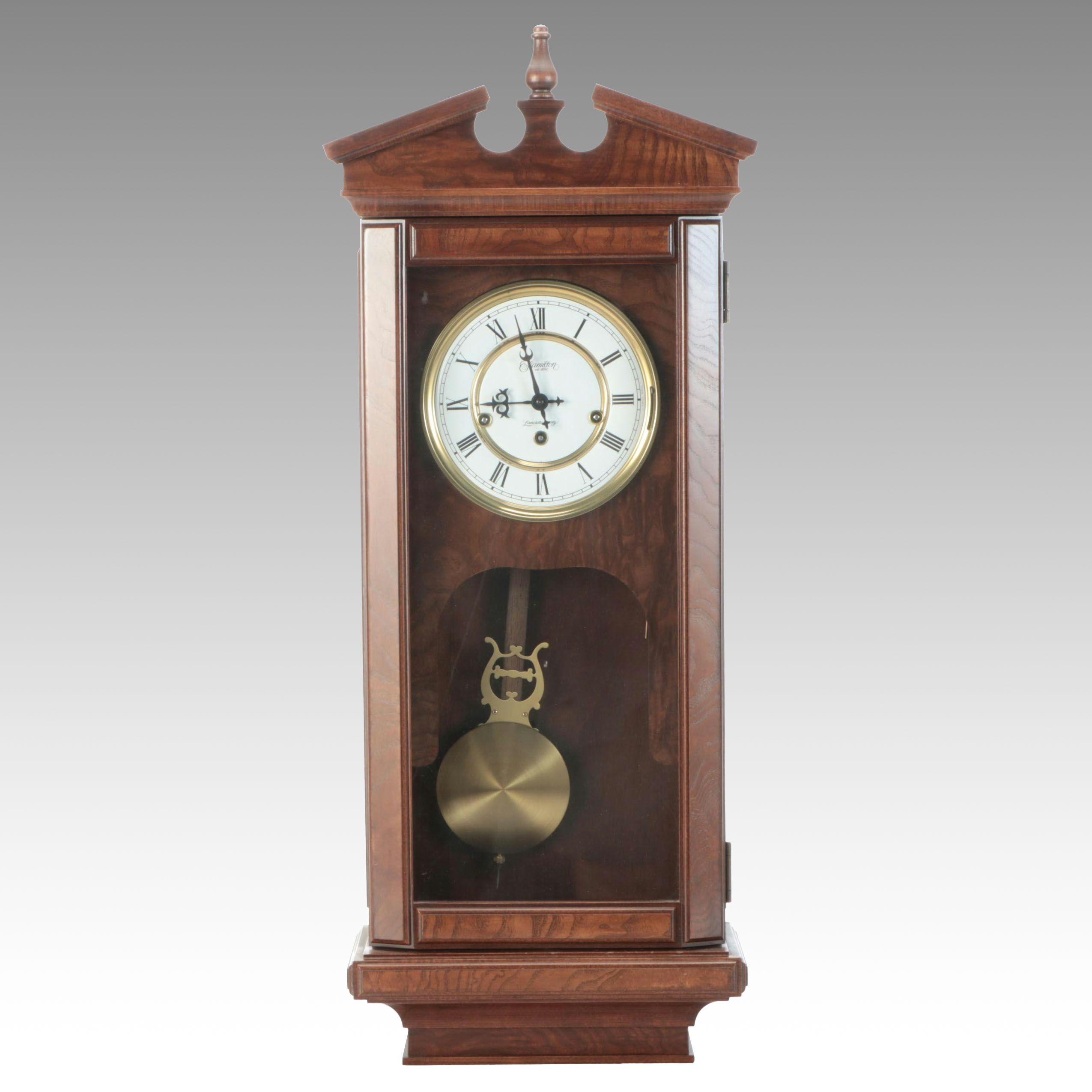 Hamilton "Lancaster County" Wooden Pendulum Wall Clock