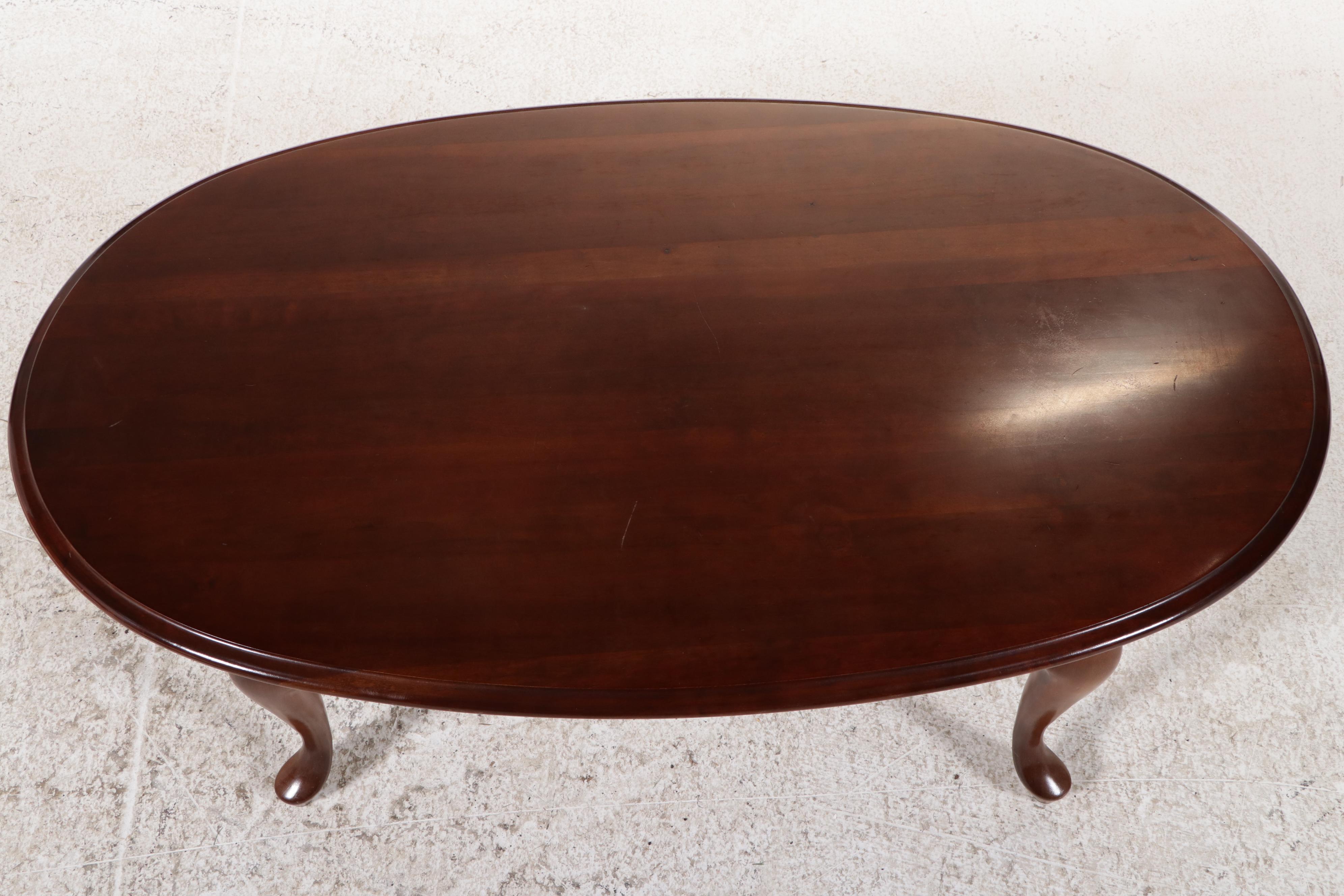 Broyhill Lenoir House Queen Anne Style Mahogany Finish Coffee and End Tables