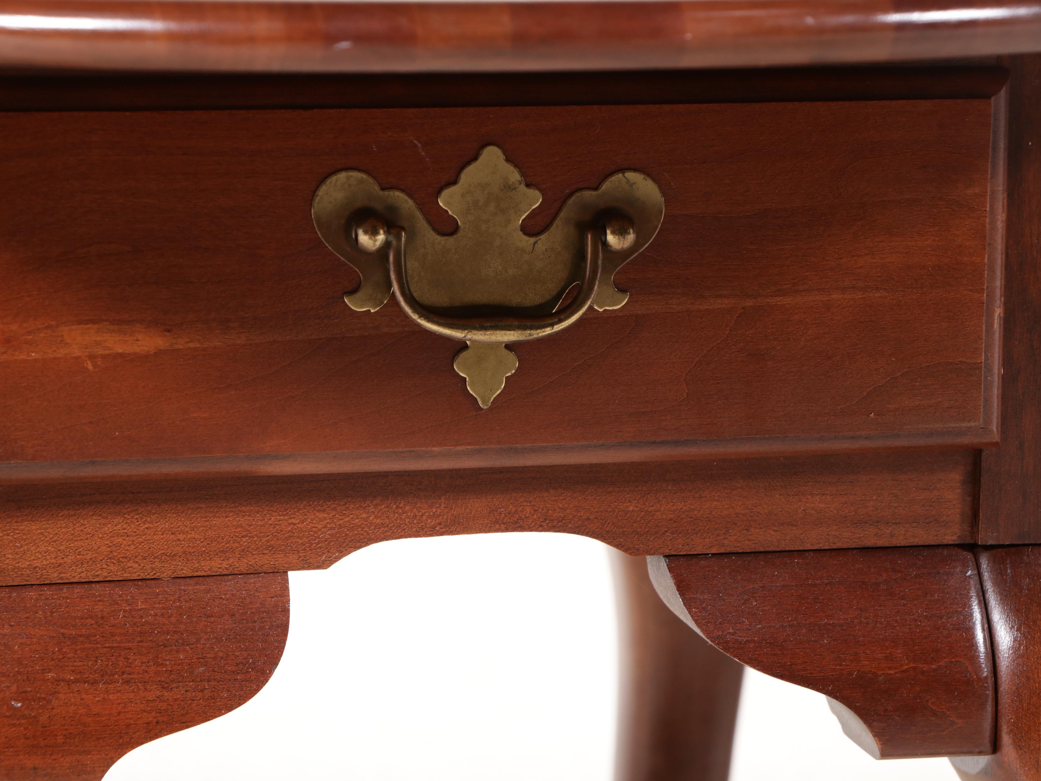 Broyhill Lenoir House Queen Anne Style Mahogany Finish Coffee and End Tables