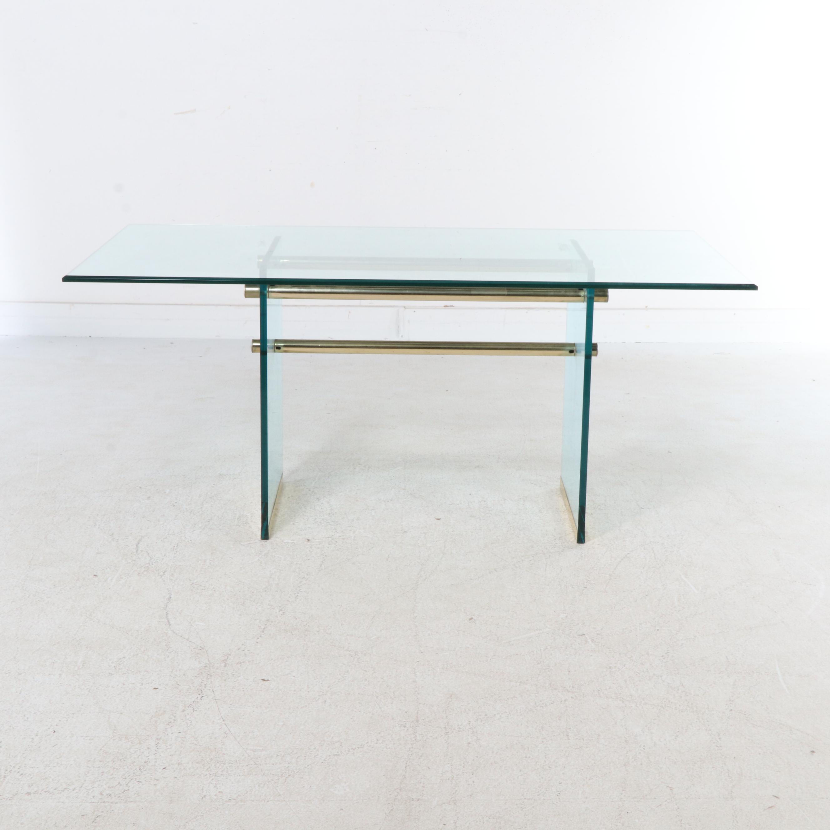 Postmodern Style Seven-Piece Dining Set with Shenandoah Furniture Chairs