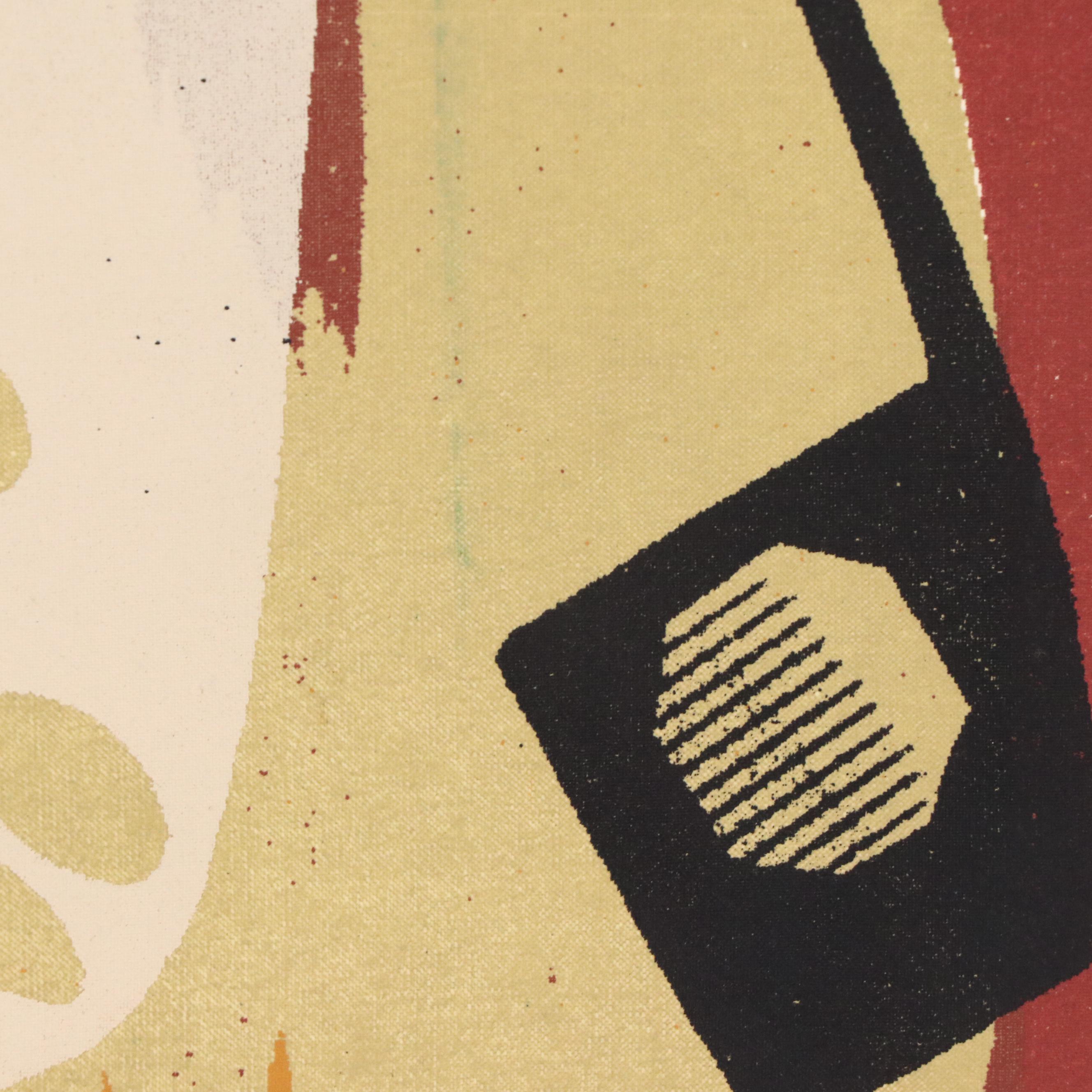 John Imhoff Abstract Serigraph "Easy Come," Mid to Late 20th Century