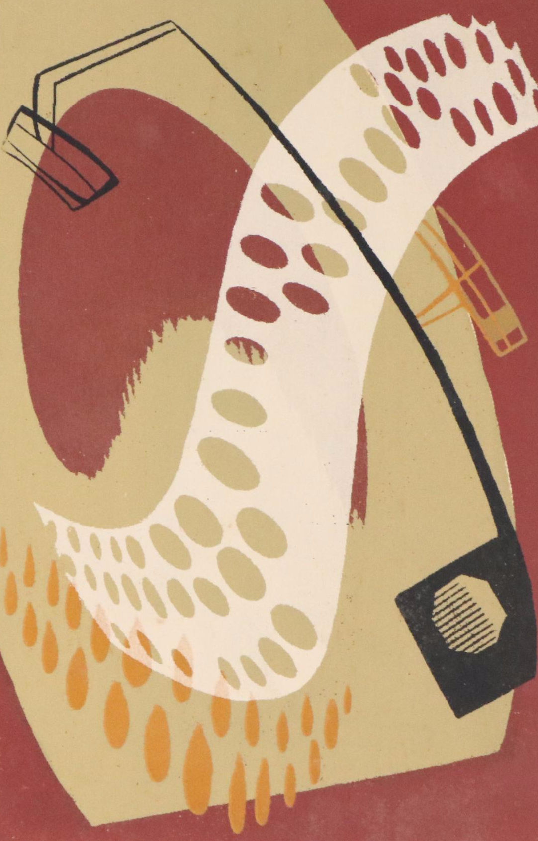 John Imhoff Abstract Serigraph "Easy Come," Mid to Late 20th Century