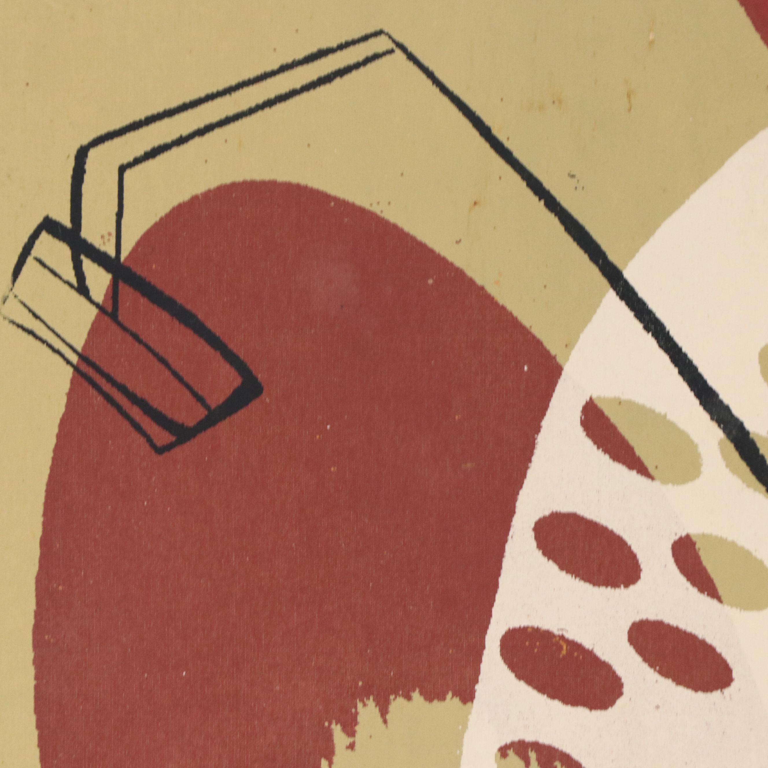 John Imhoff Abstract Serigraph "Easy Come," Mid to Late 20th Century