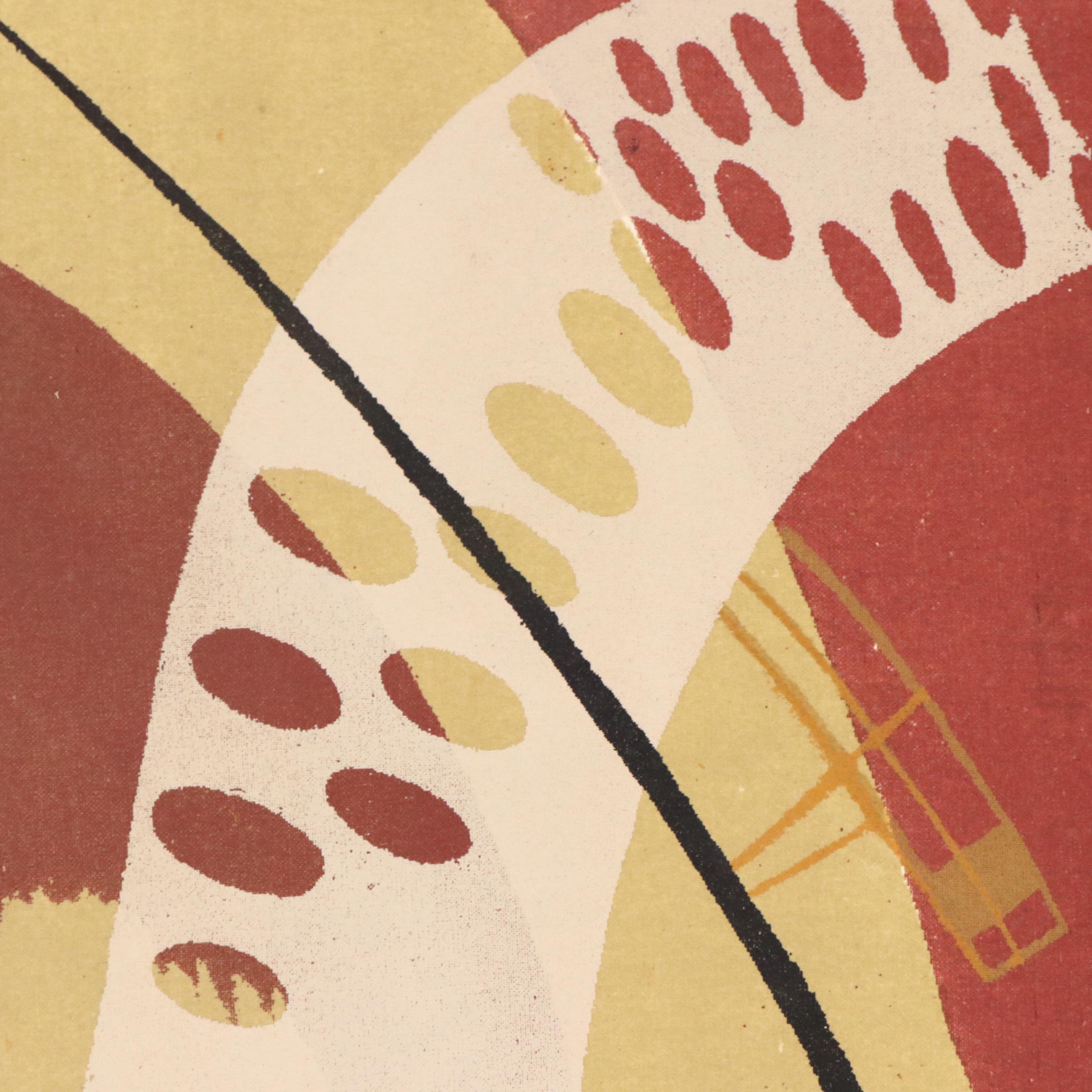 John Imhoff Abstract Serigraph "Easy Come," Mid to Late 20th Century