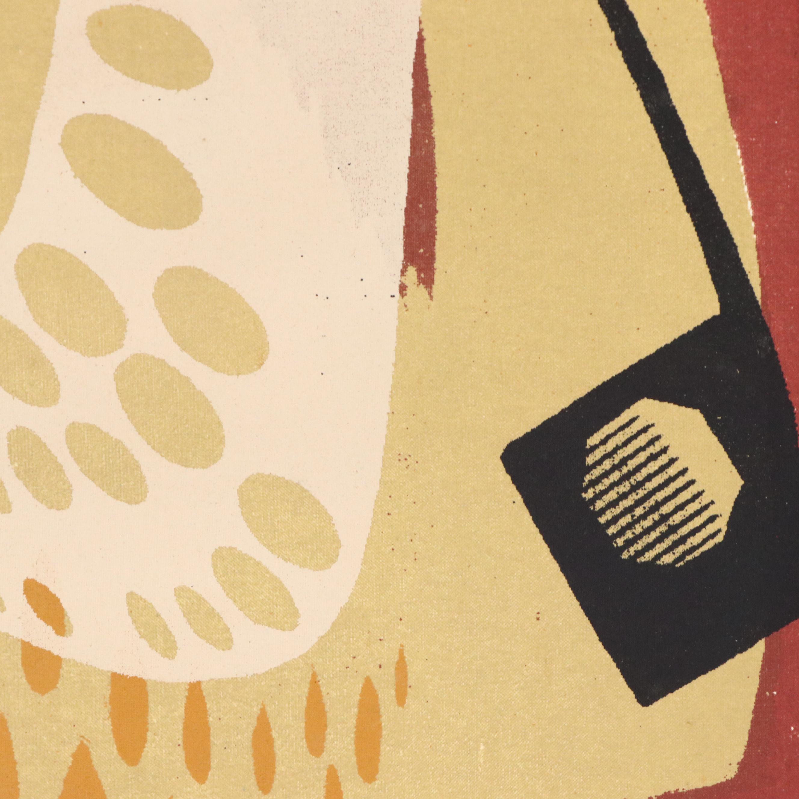 John Imhoff Abstract Serigraph "Easy Come," Mid to Late 20th Century