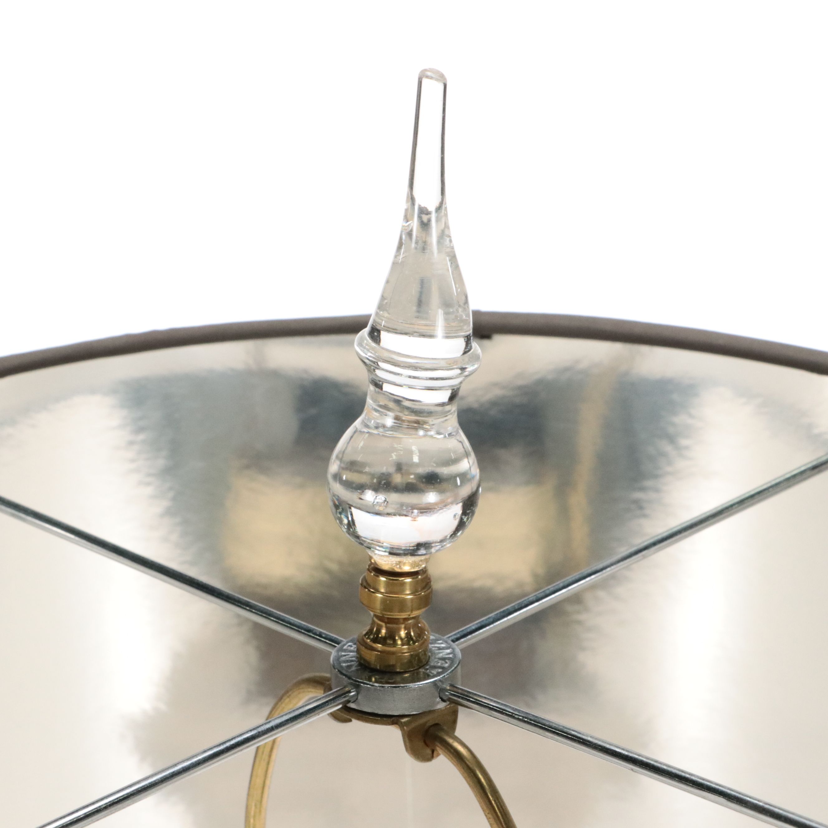 Neoclassical Style Acrylic and Wood Table Lamps