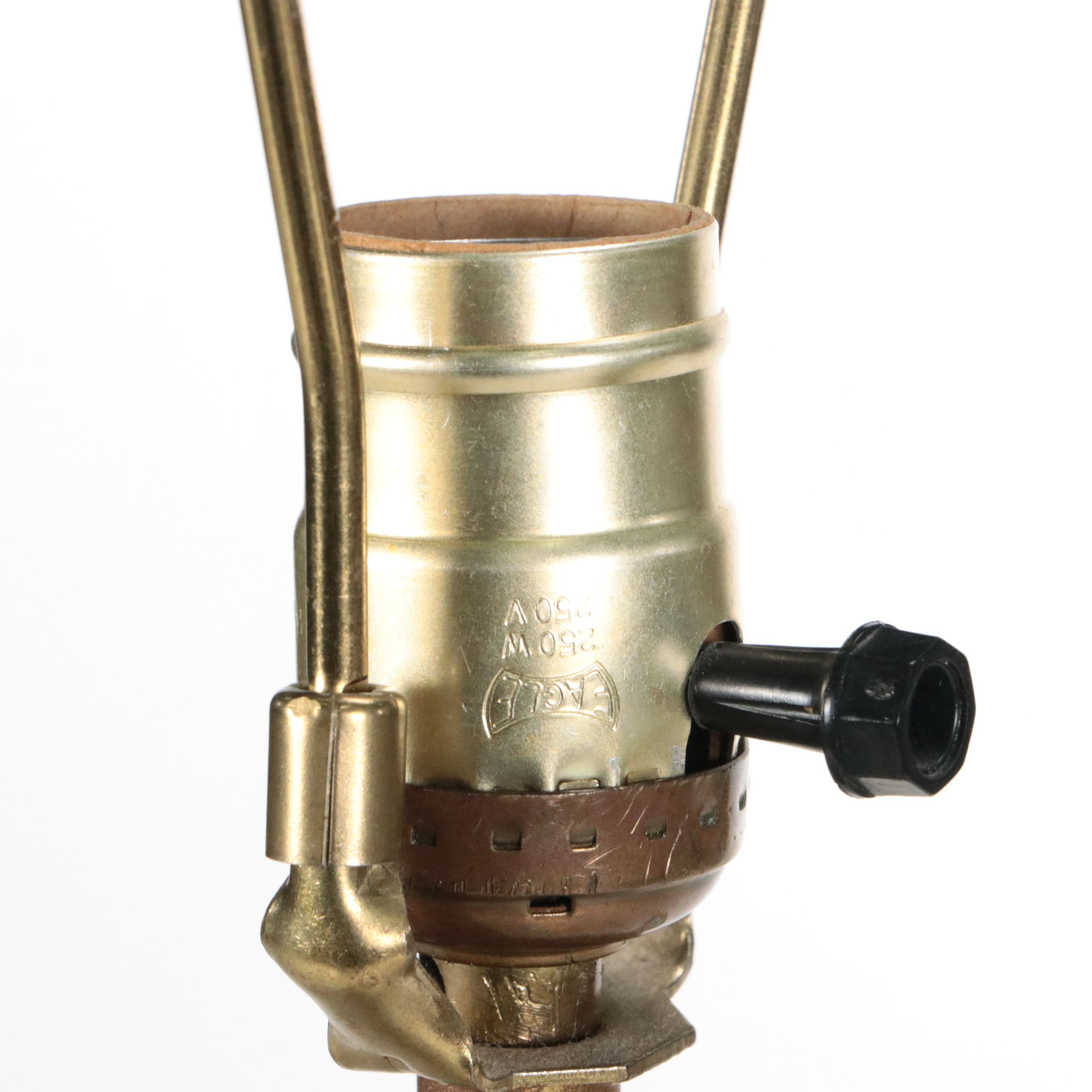 Neoclassical Style Acrylic and Wood Table Lamps