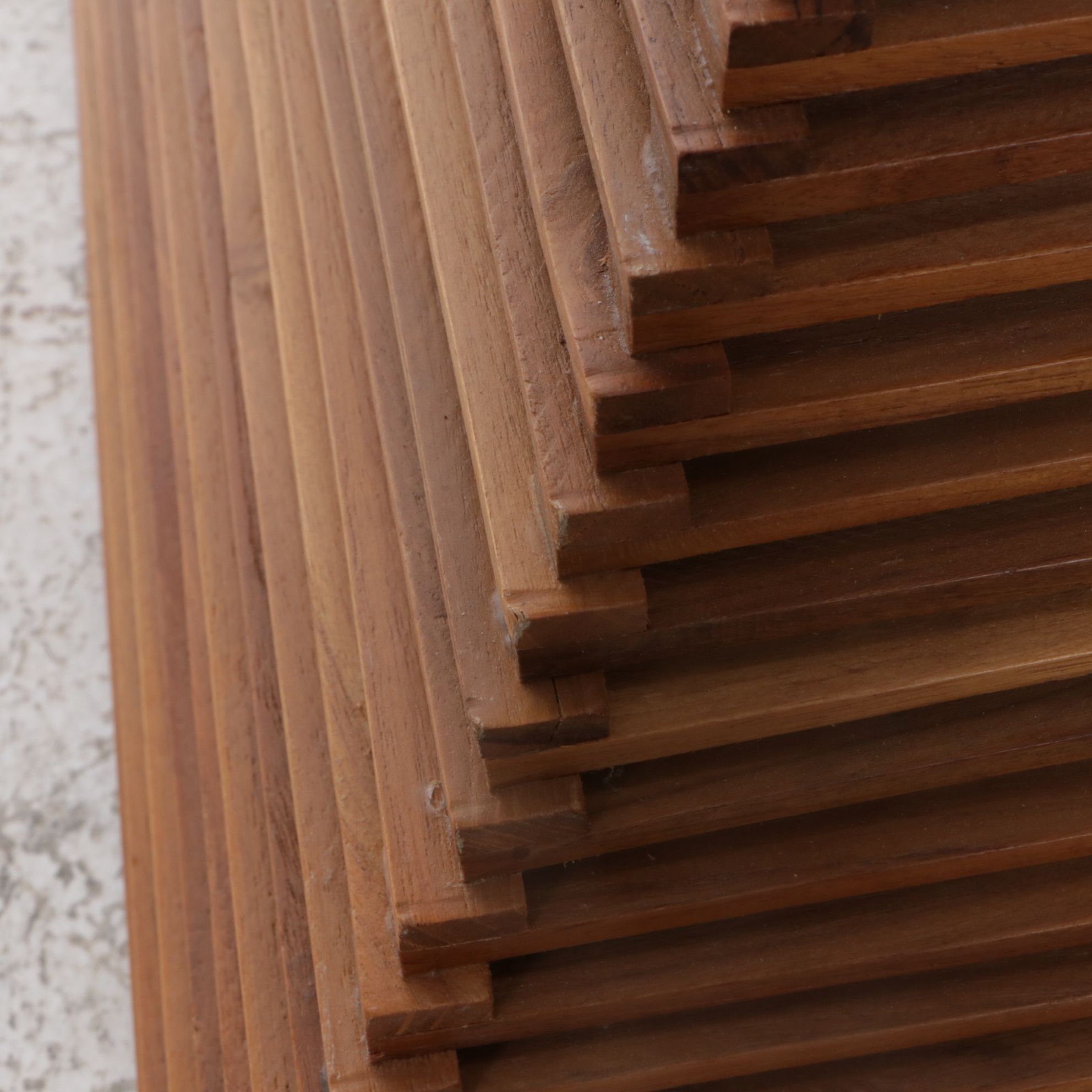 Pair of Tiered Wooden Tabletop Pyramids