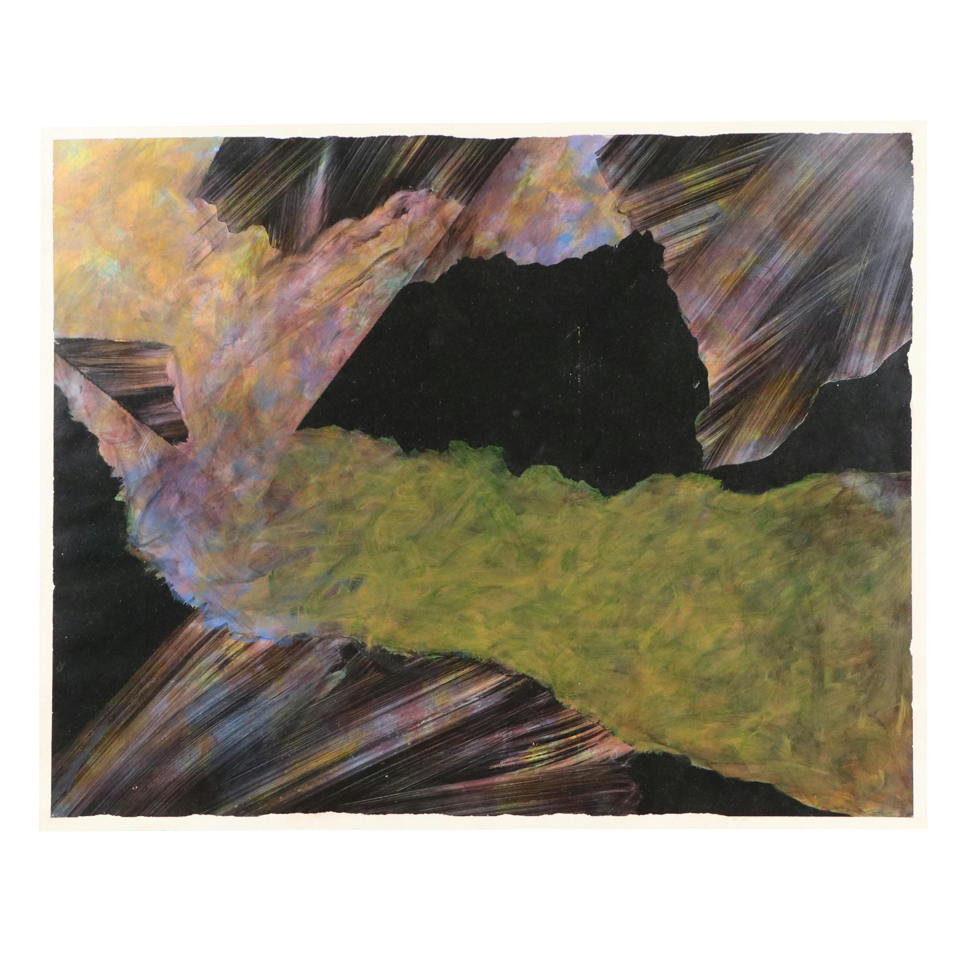 Patsy Marfurra Abstract Oil Painting, 1980