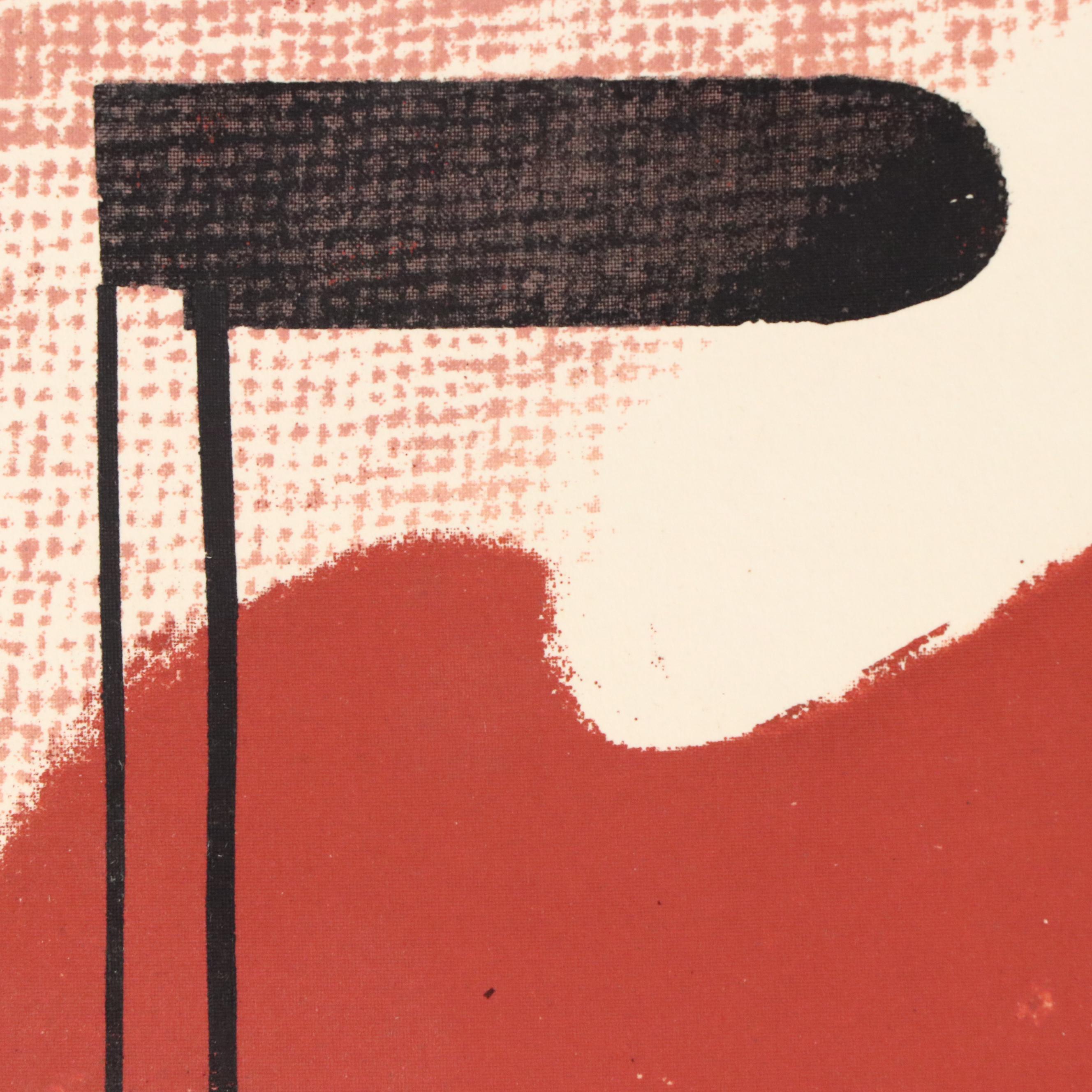 John Imhoff Cubist Serigraph, Mid to Late 20th Century