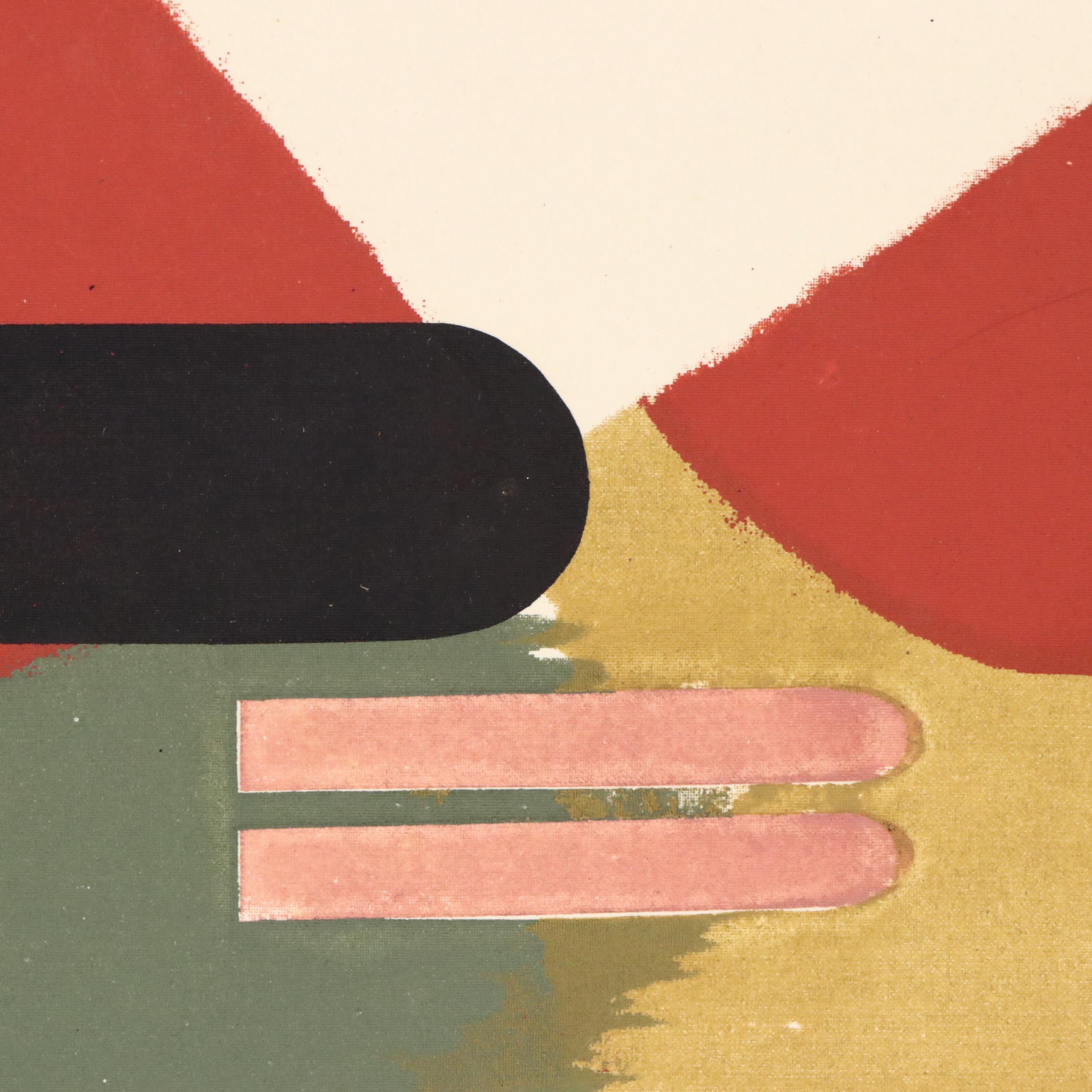 John Imhoff Cubist Serigraph, Mid to Late 20th Century