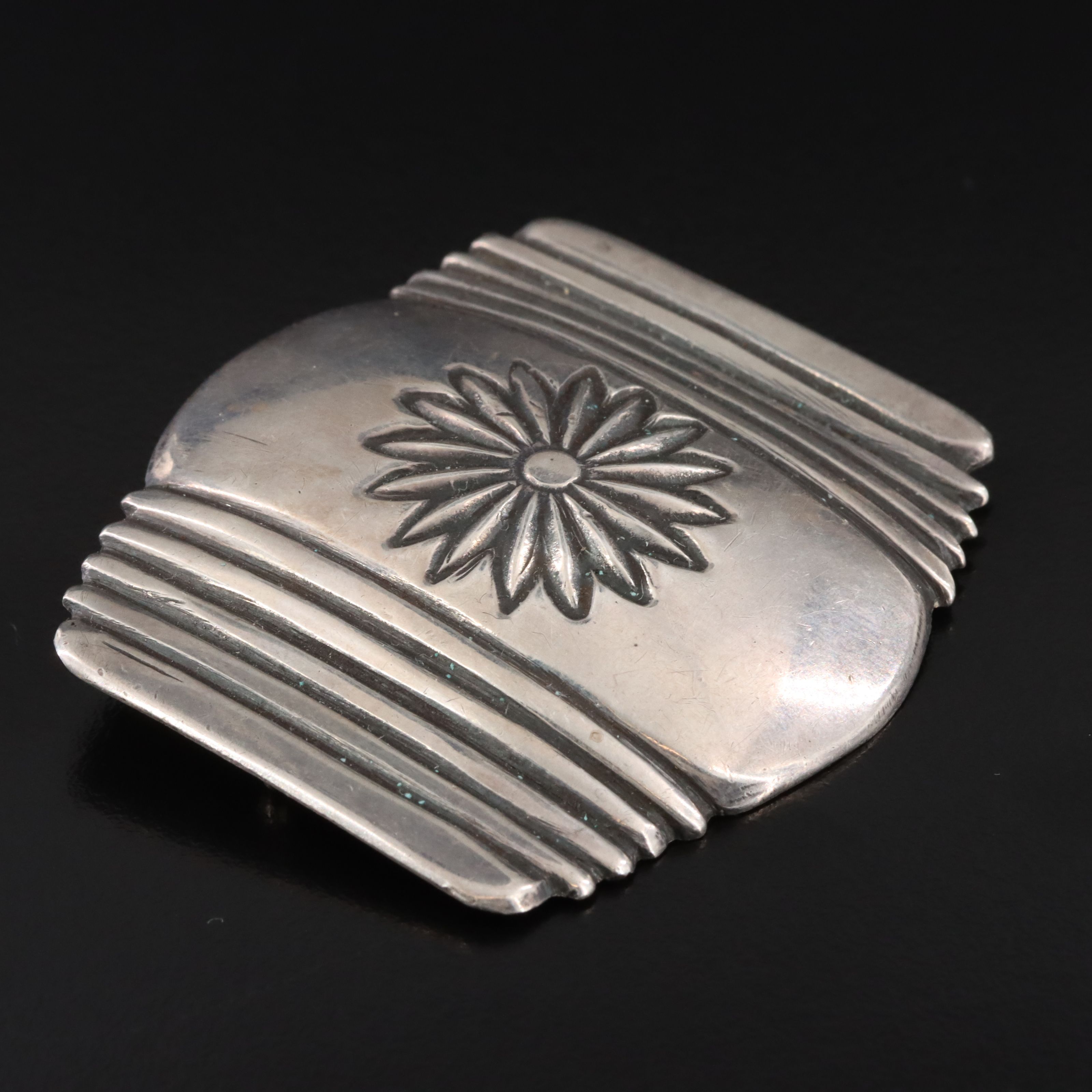 Sterling Floral Brooch