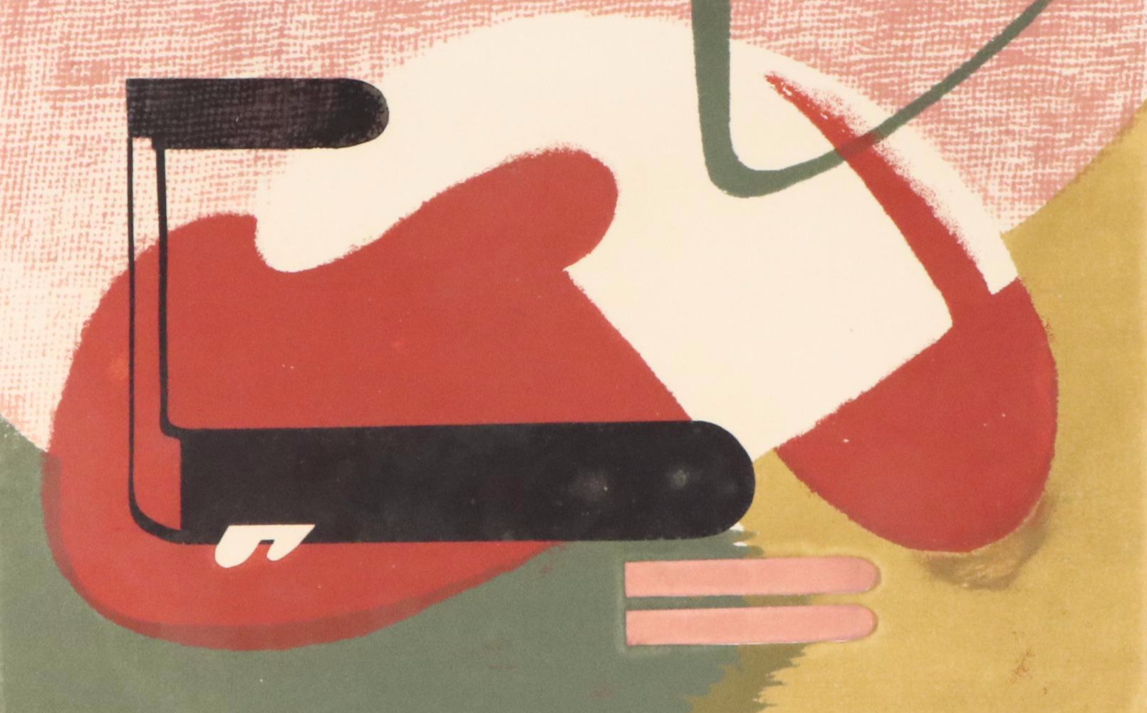 John Imhoff Cubist Serigraph, Mid to Late 20th Century