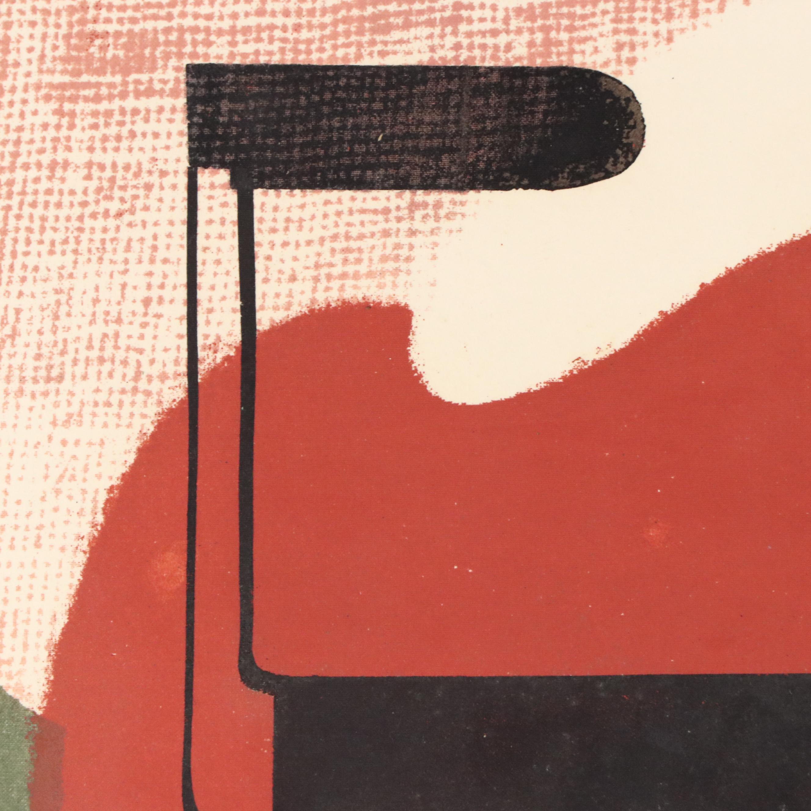 John Imhoff Cubist Serigraph, Mid to Late 20th Century