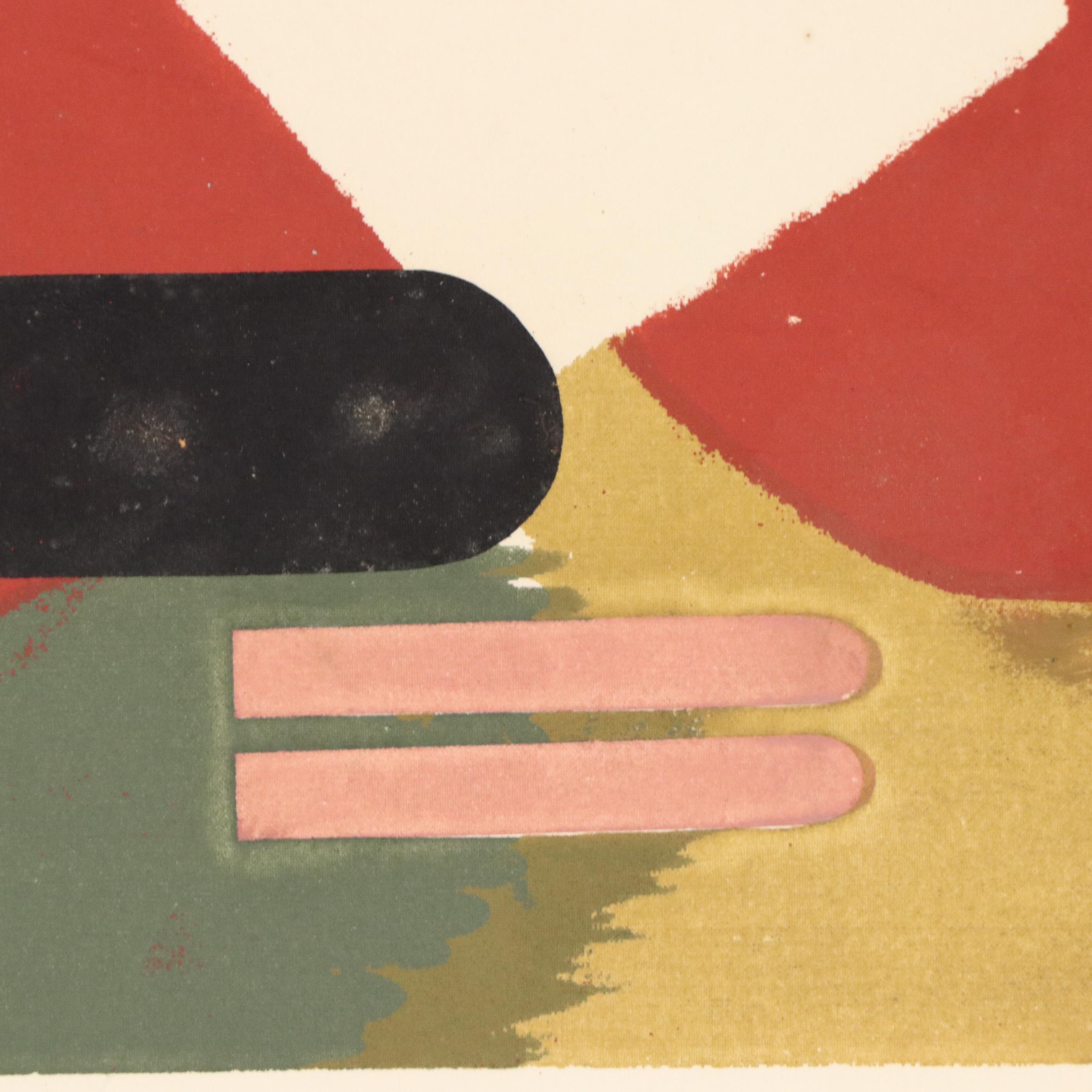 John Imhoff Cubist Serigraph, Mid to Late 20th Century