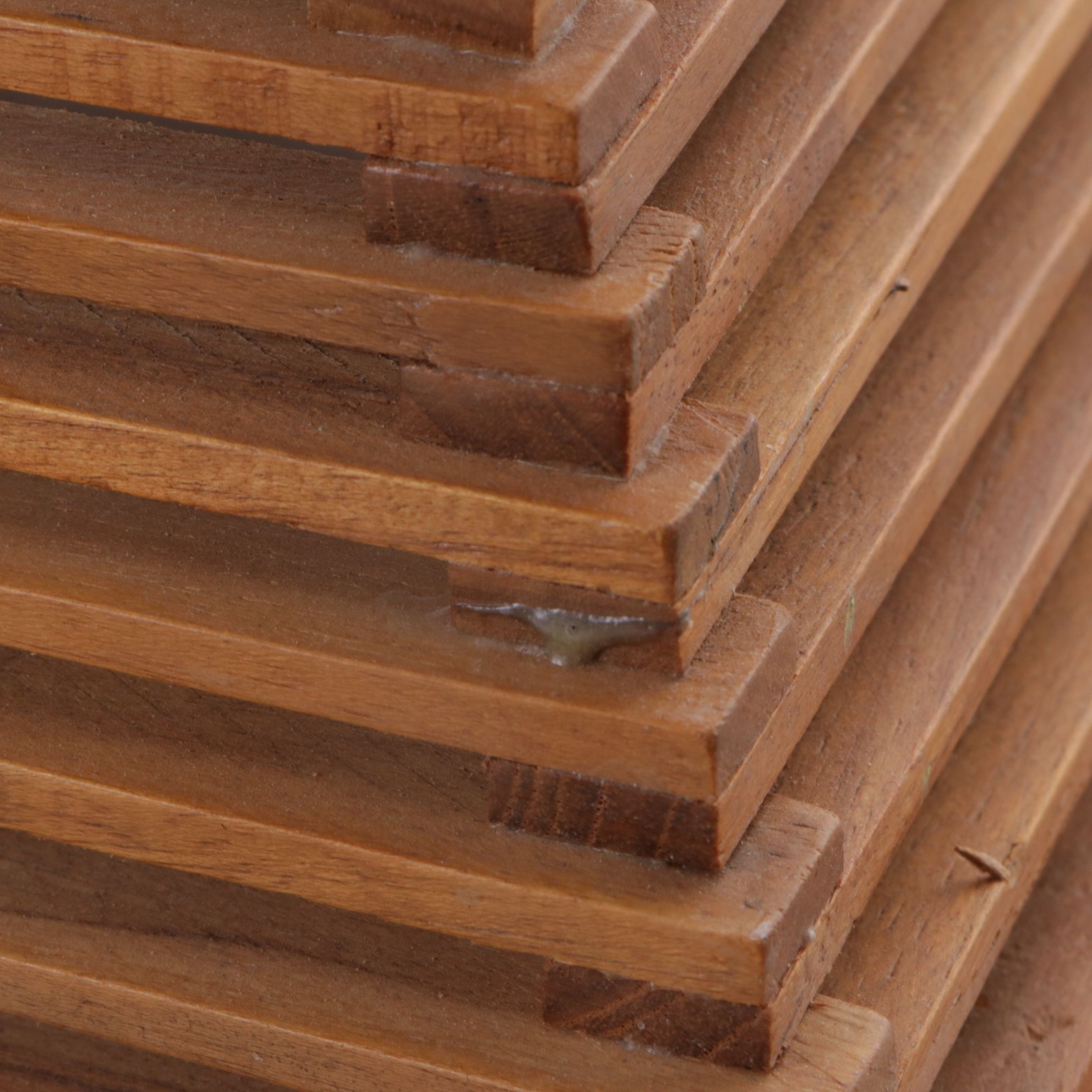 Pair of Tiered Wooden Tabletop Pyramids