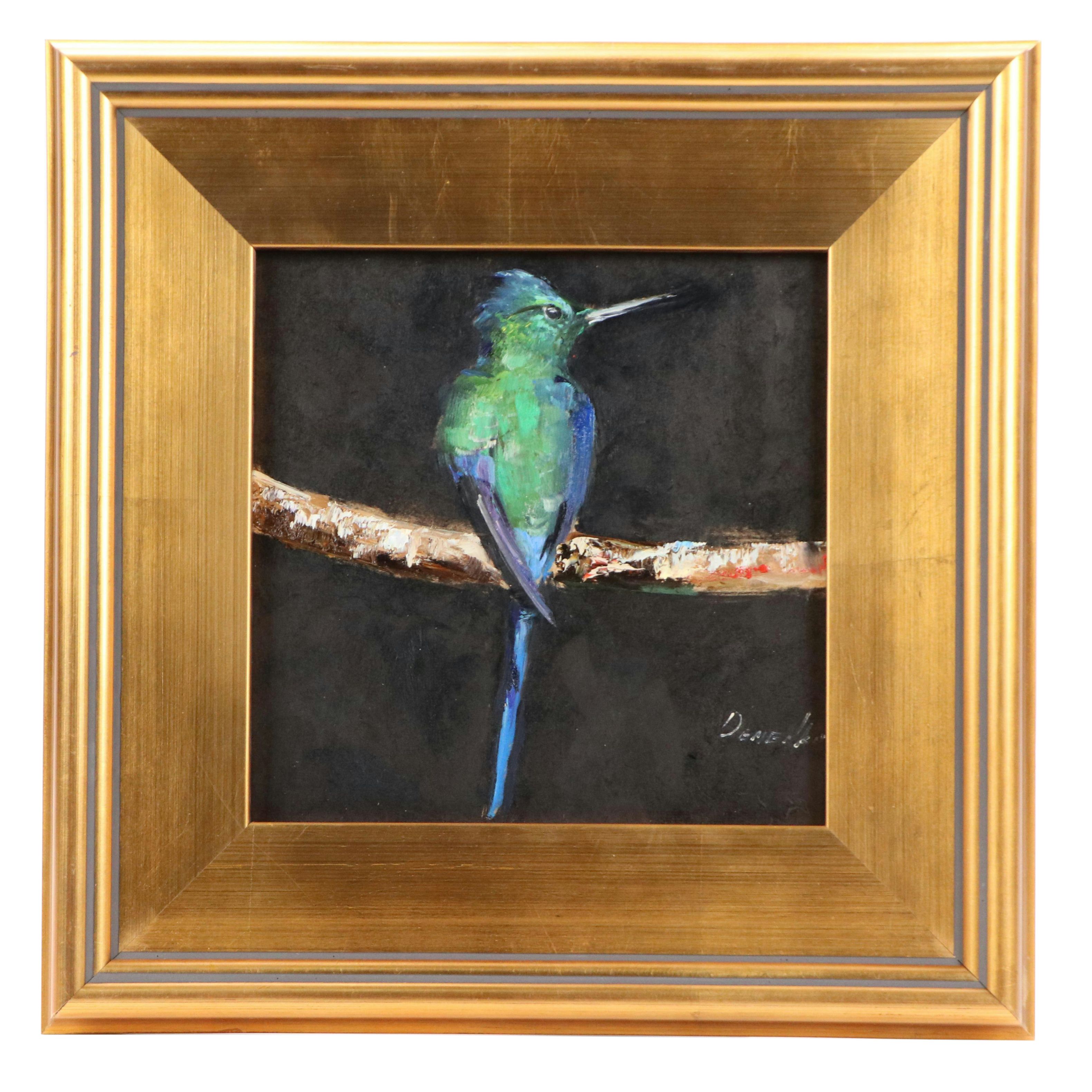 Natalia Demenko Hummingbird Oil Painting, 21st Century