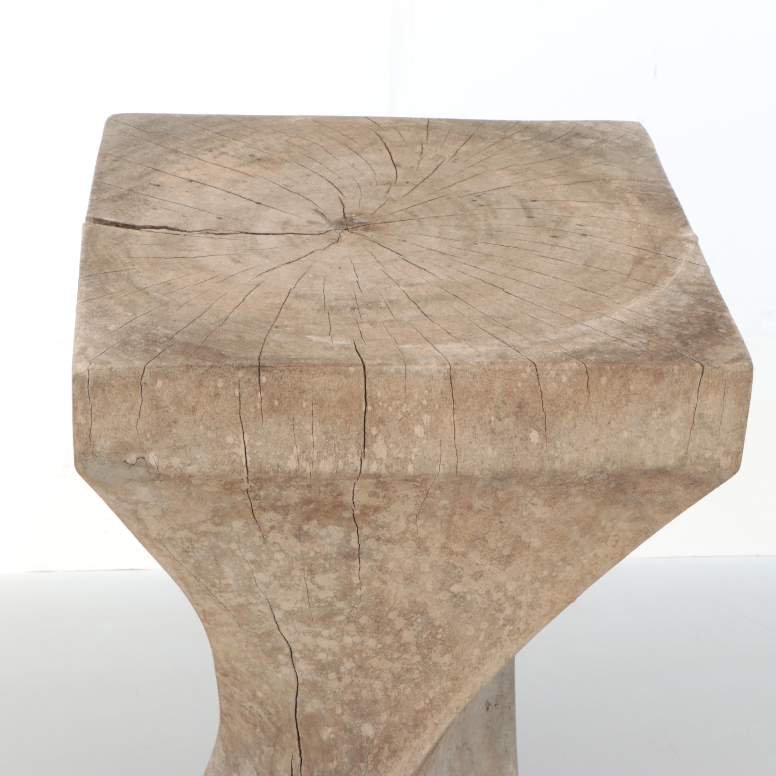Wood Stump Accent Table