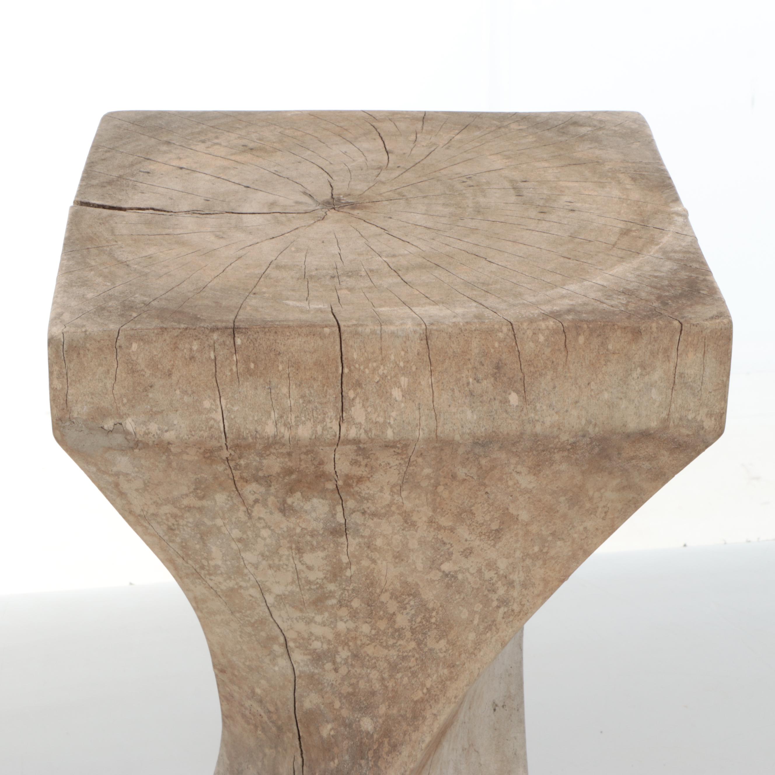 Wood Stump Accent Table