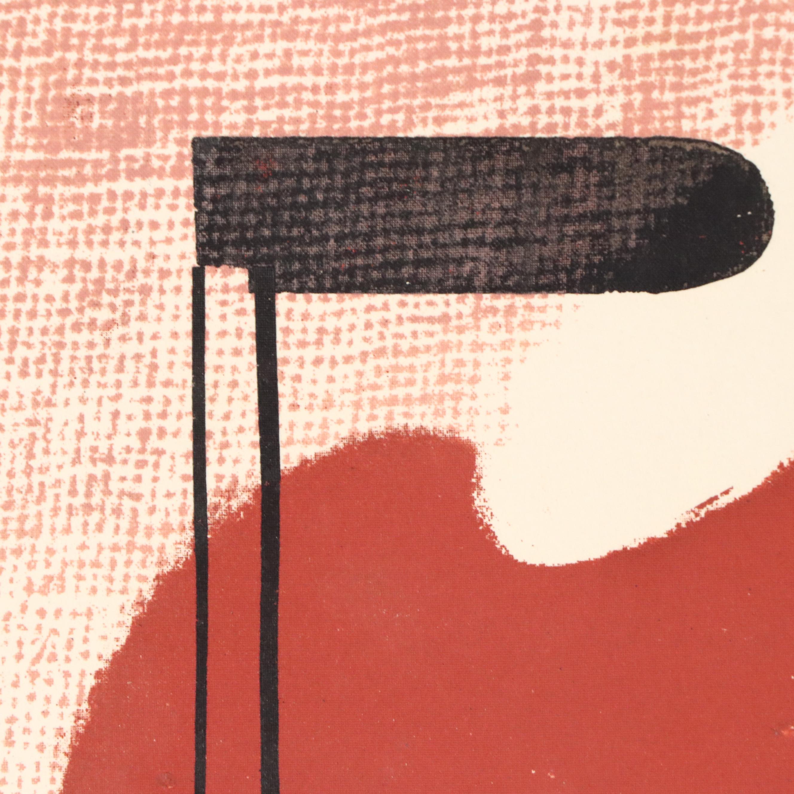 John Imhoff Cubist Serigraph, Mid to Late 20th Century