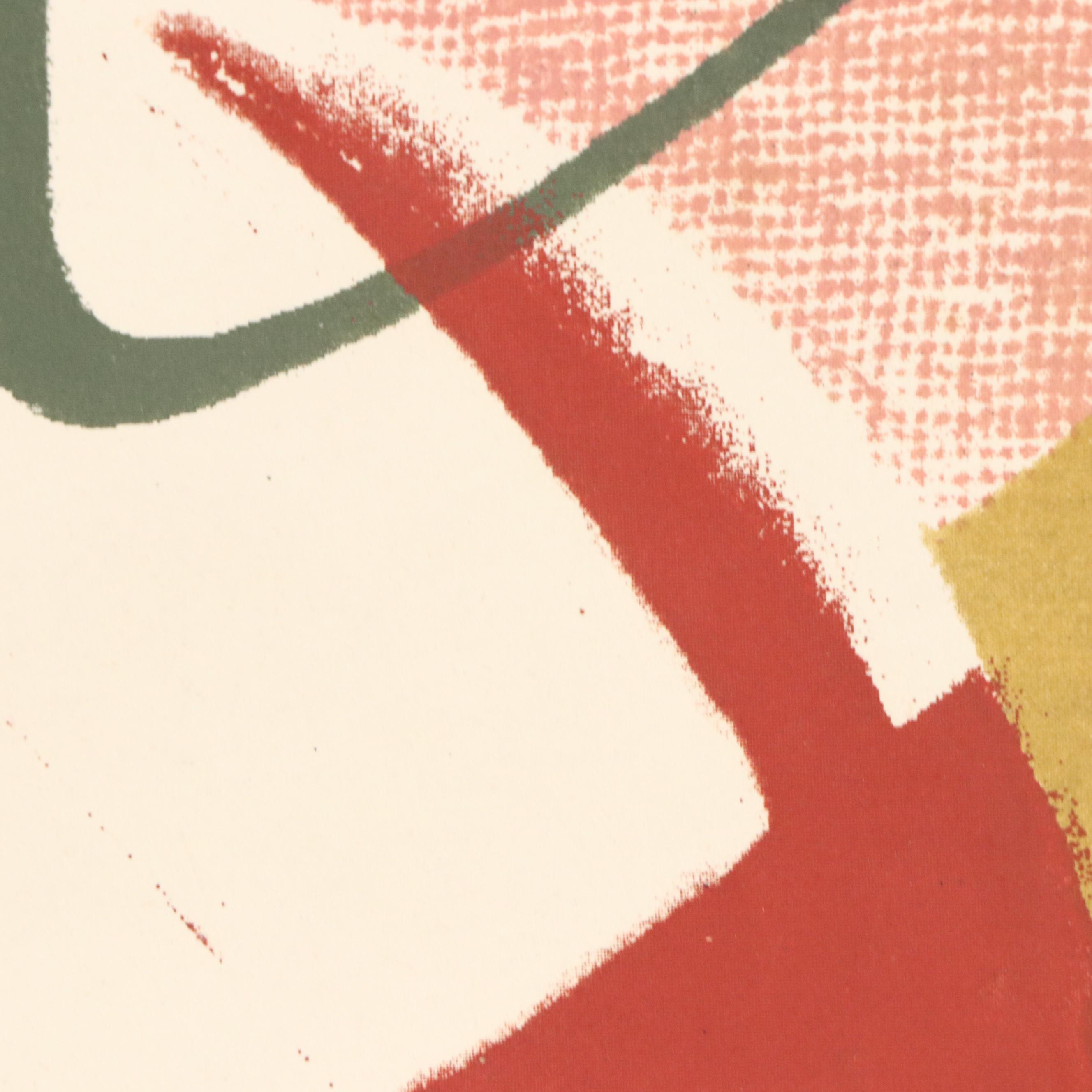 John Imhoff Cubist Serigraph, Mid to Late 20th Century