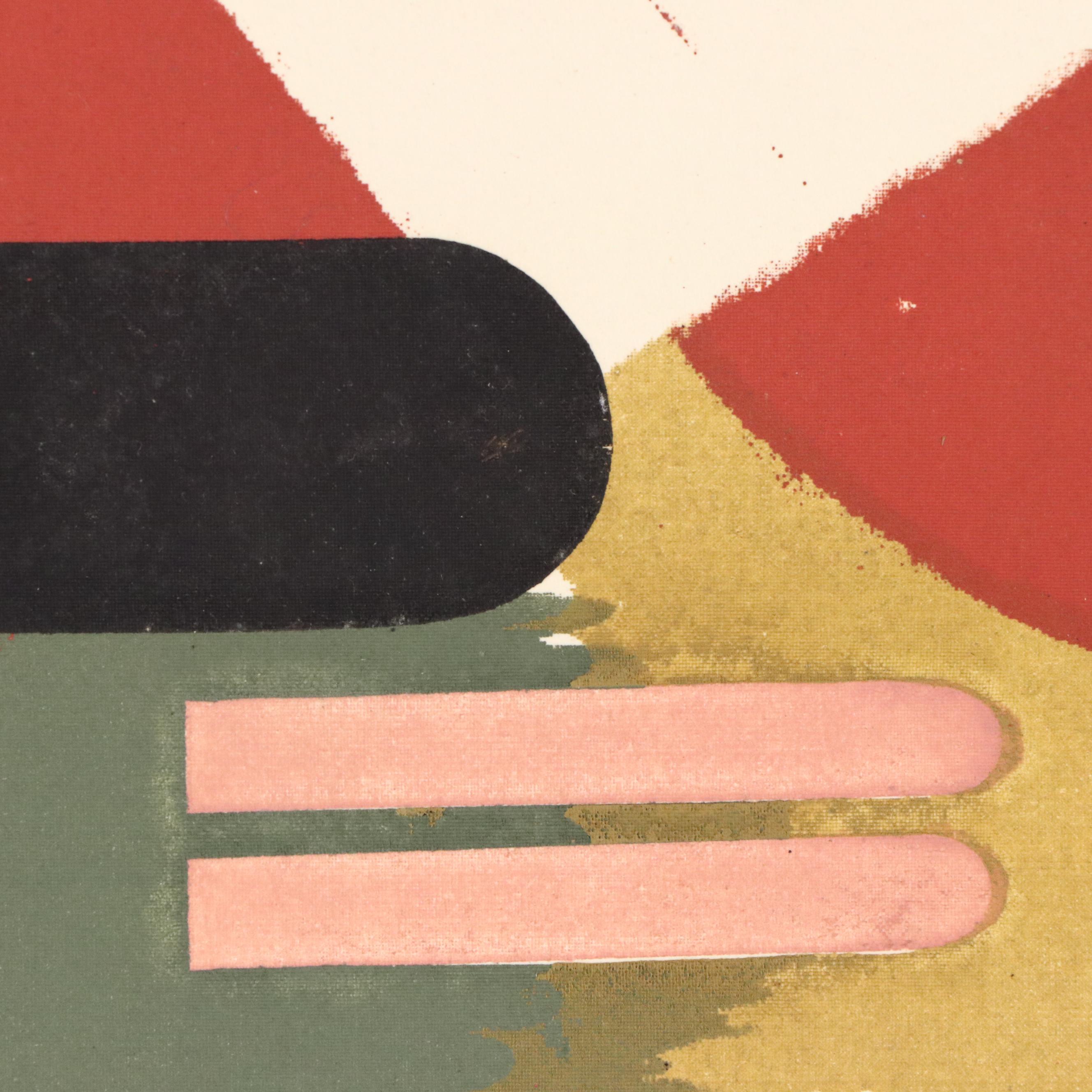 John Imhoff Cubist Serigraph, Mid to Late 20th Century