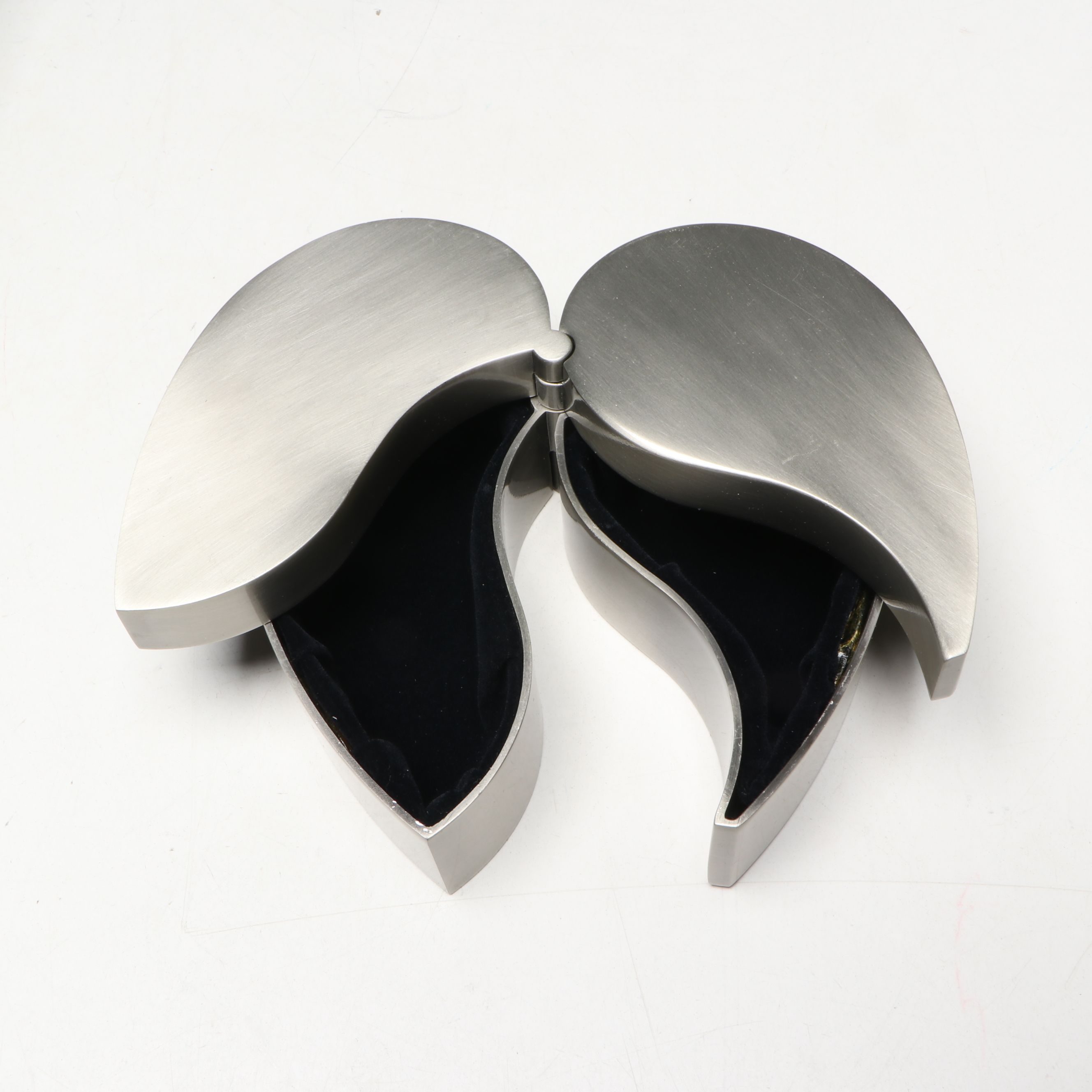 Brushed Metal Jewelry Boxes and Figural Banks