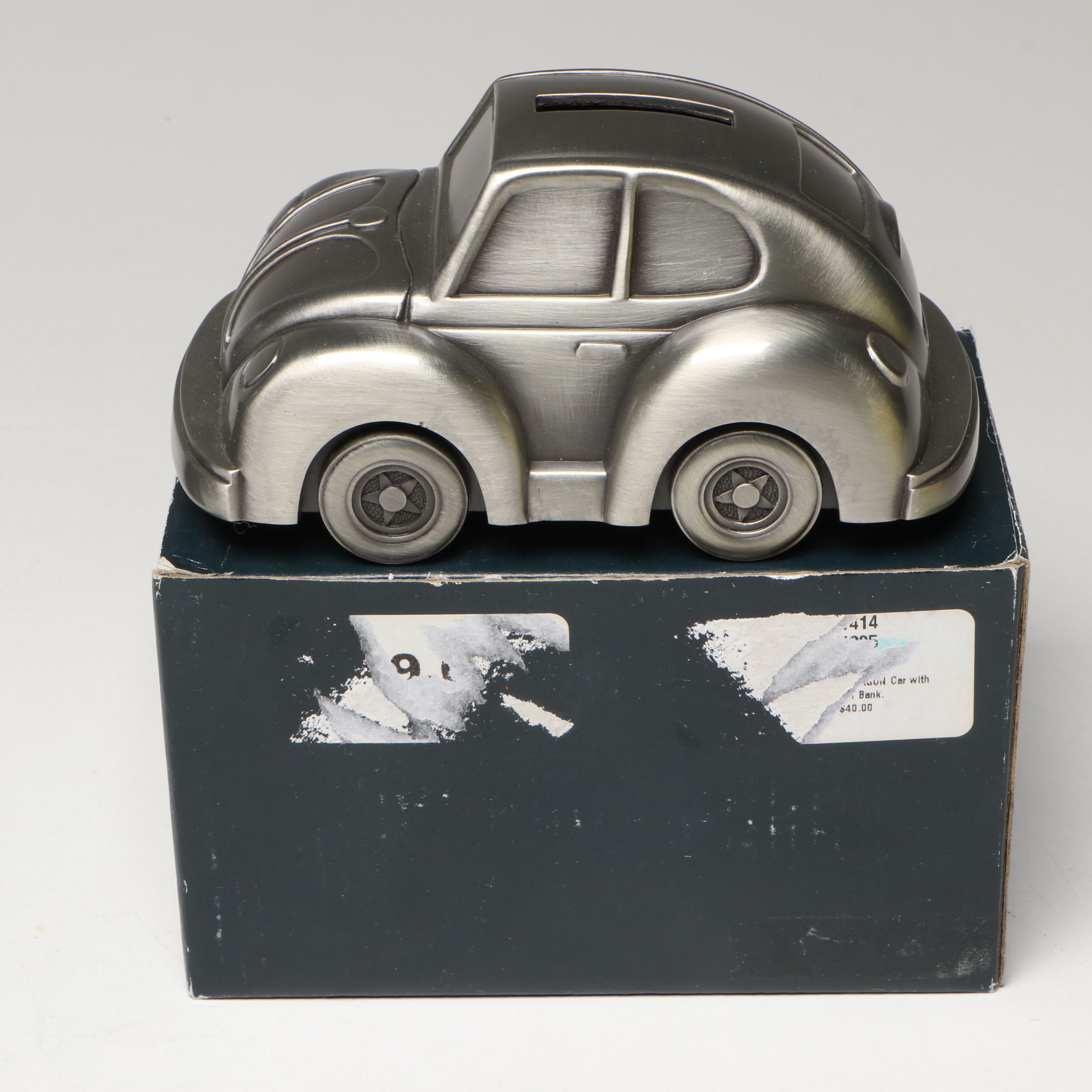 Brushed Metal Jewelry Boxes and Figural Banks