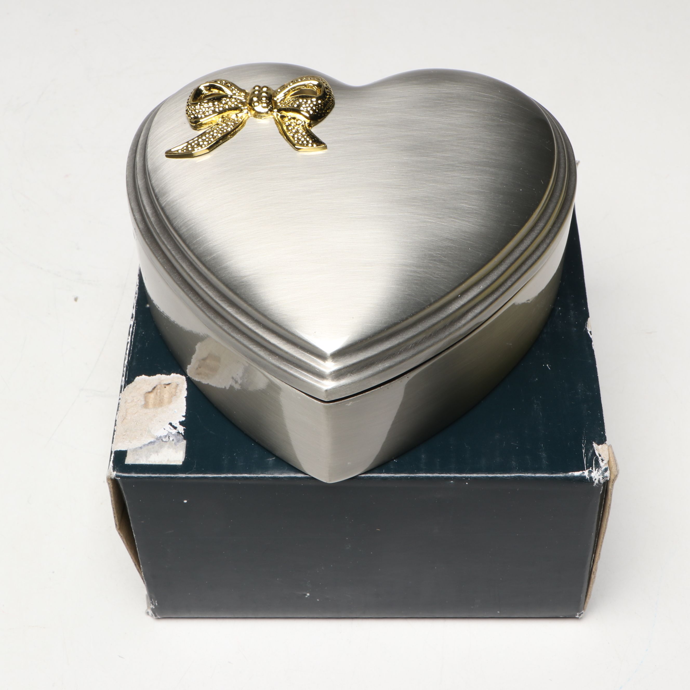 Brushed Metal Jewelry Boxes and Figural Banks
