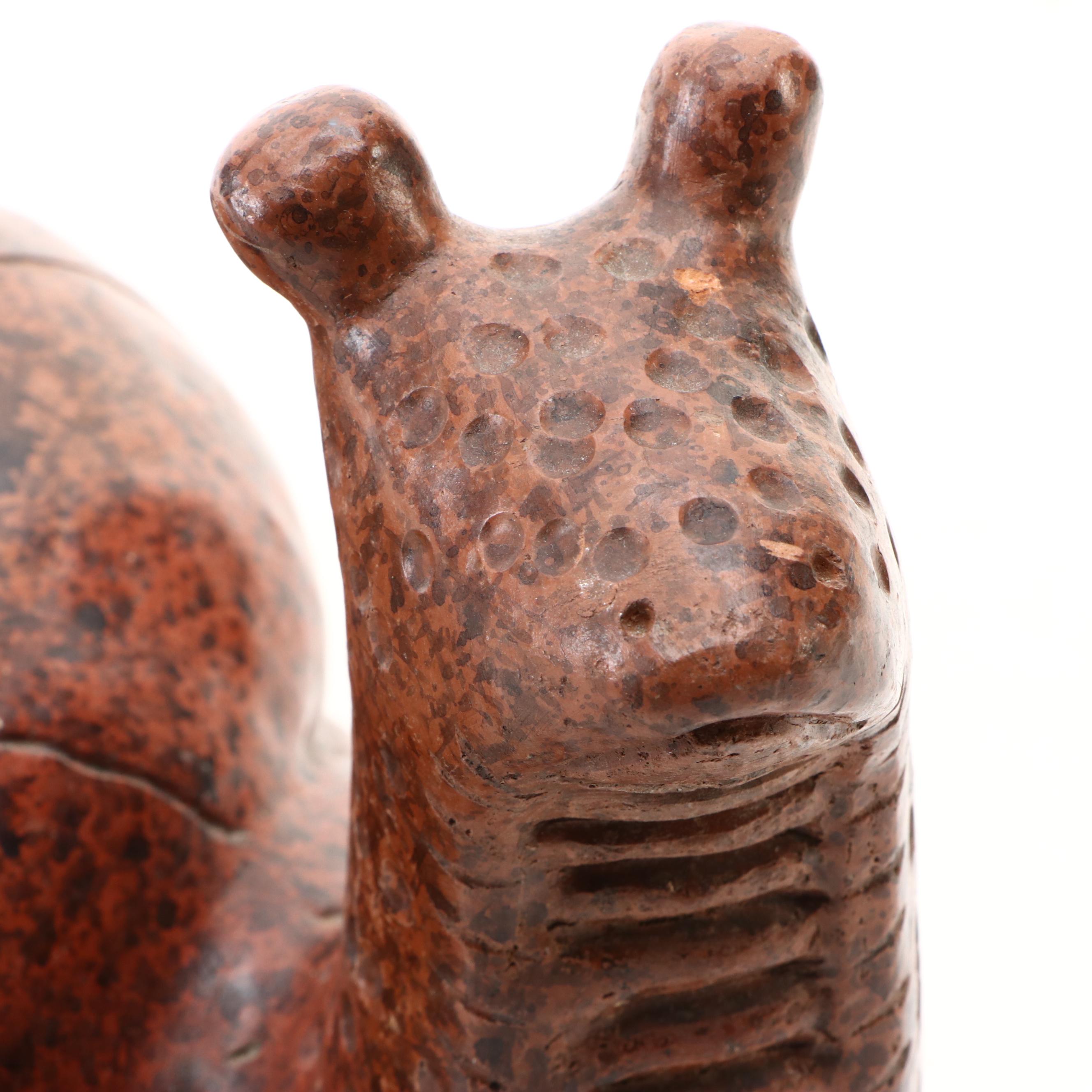 Speckled Terracotta Snail Candle Holder