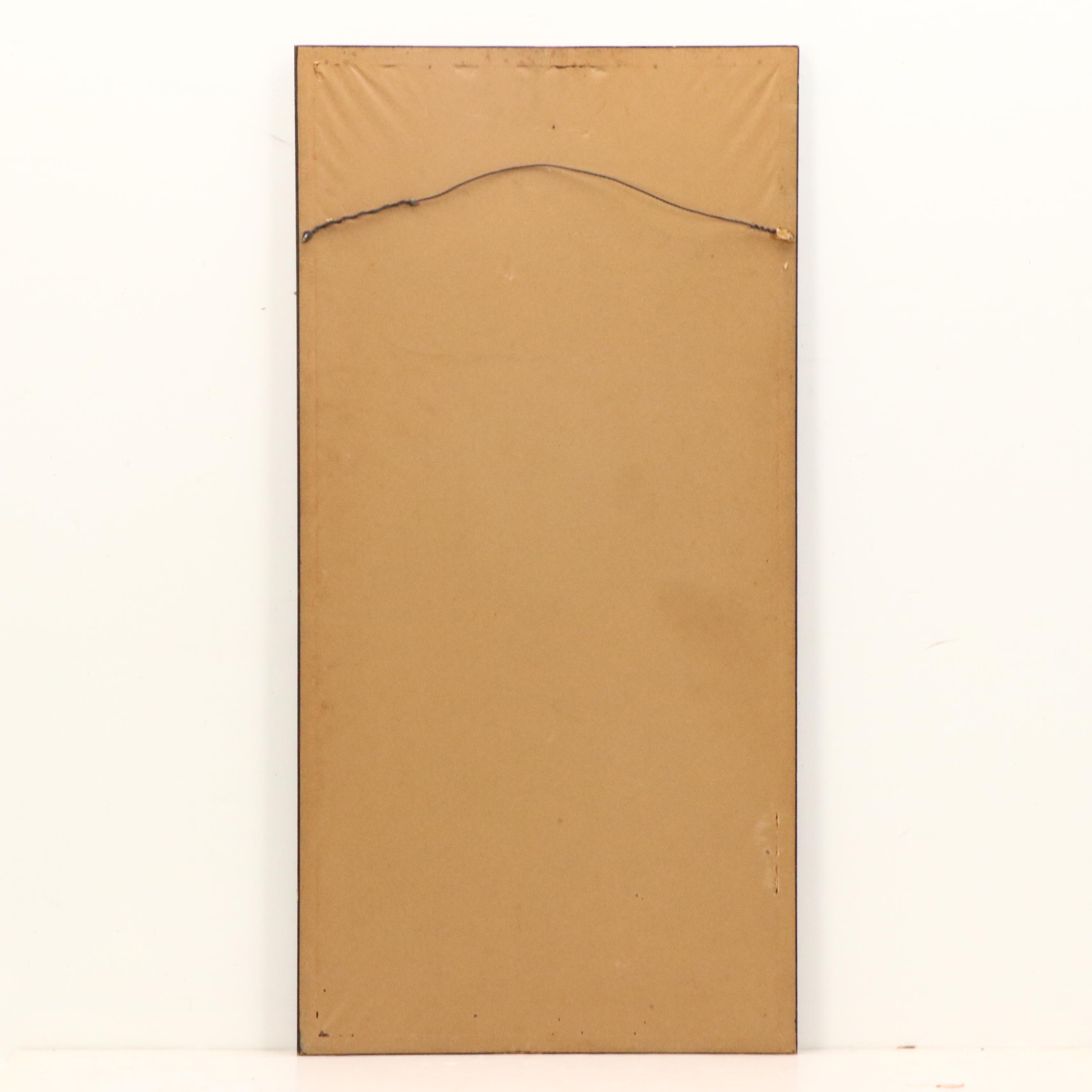 East Asian Woodblock Mountainous Landscape, Mid-20th Century