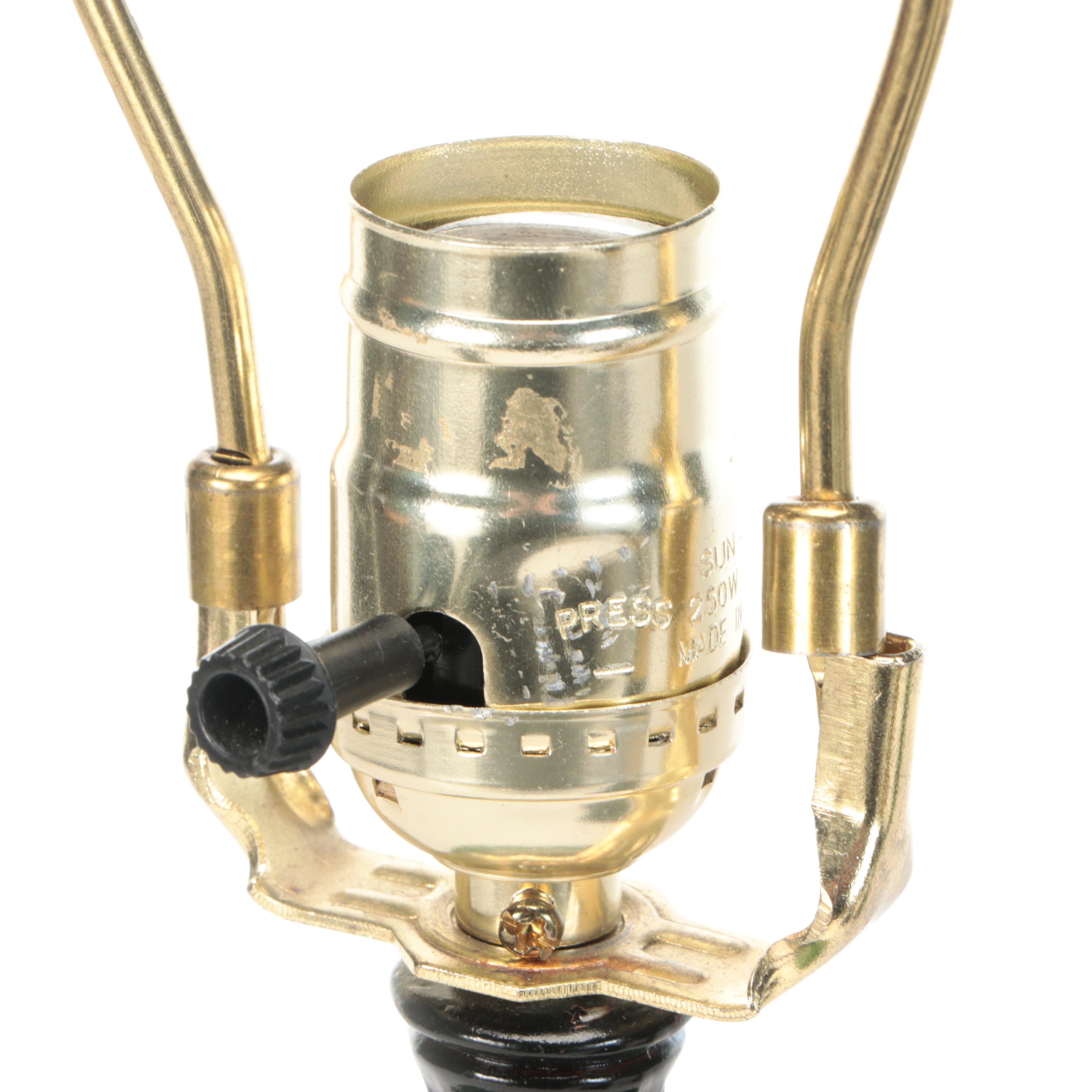 Green Glazed Ceramic Table Lamps