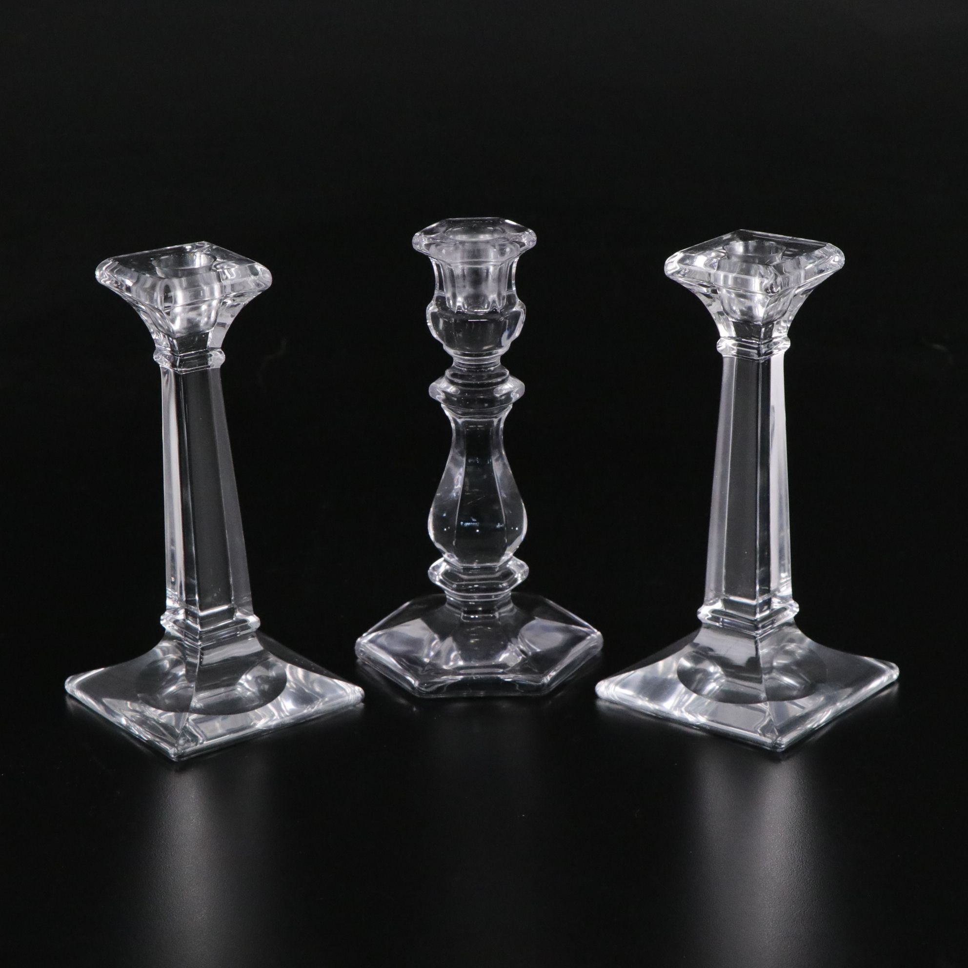 Heisey "Aristocrat" and "Old Williamsburg" Candlesticks