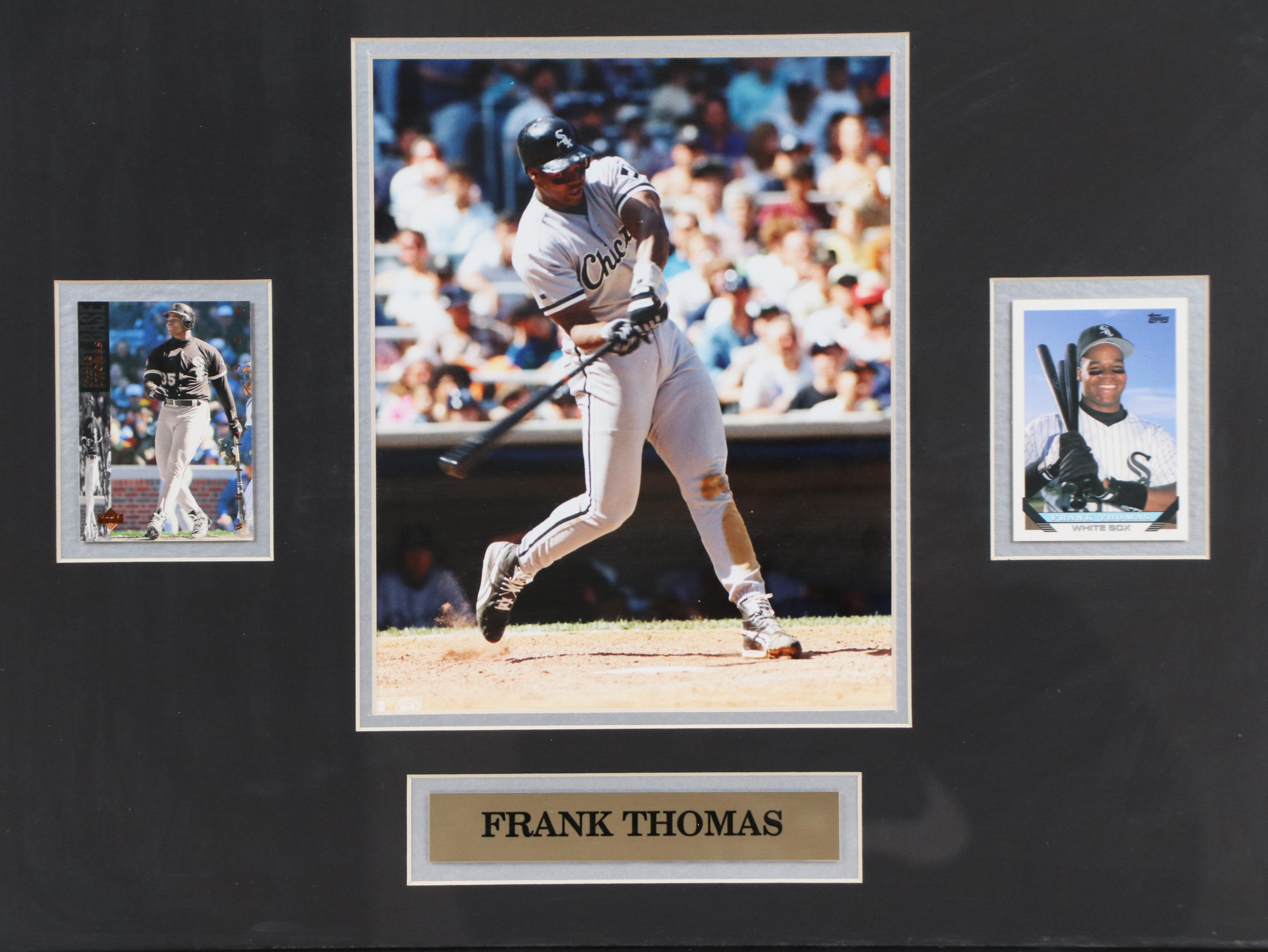 Frank Thomas Chicago White Sox Baseball Card and Print Display
