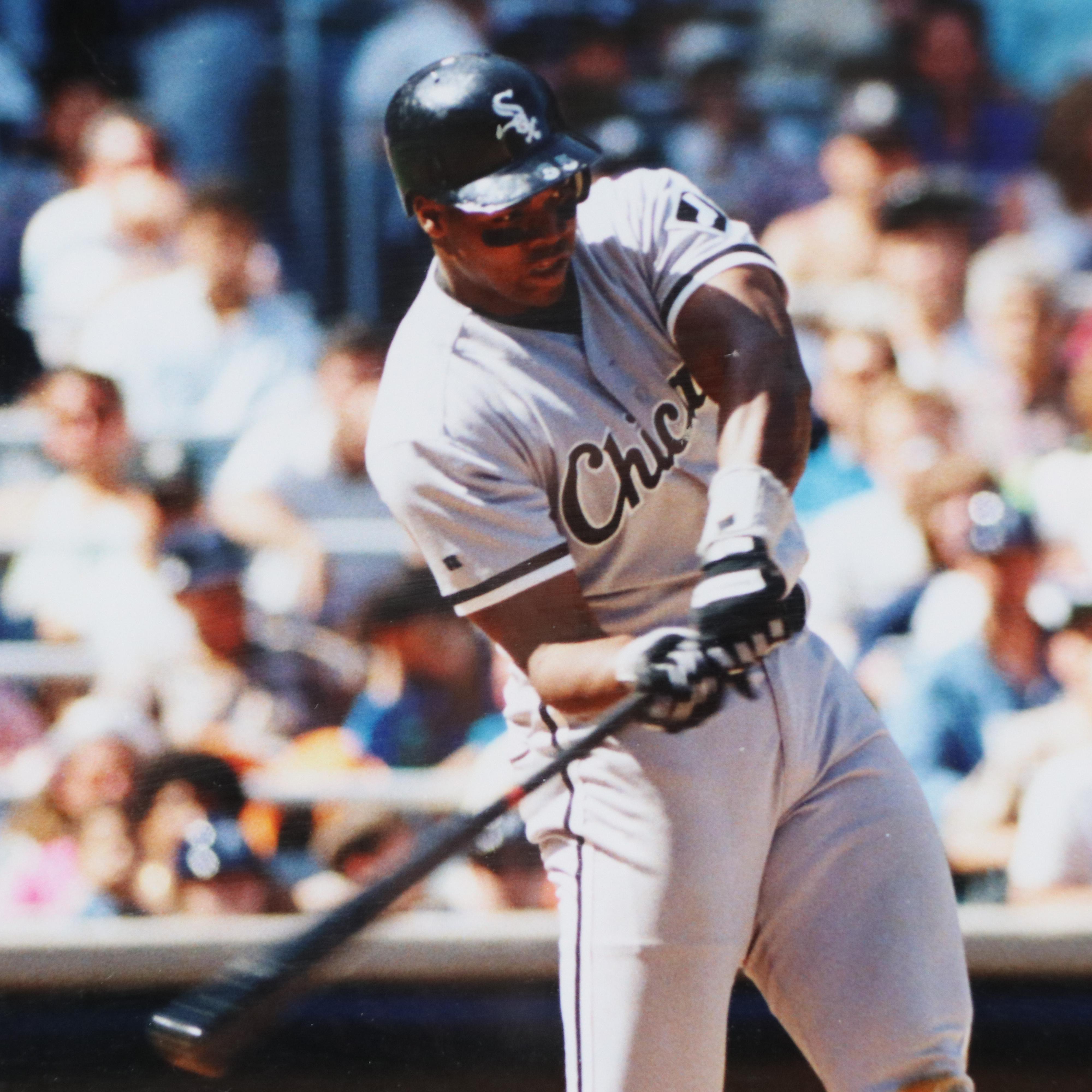 Frank Thomas Chicago White Sox Baseball Card and Print Display