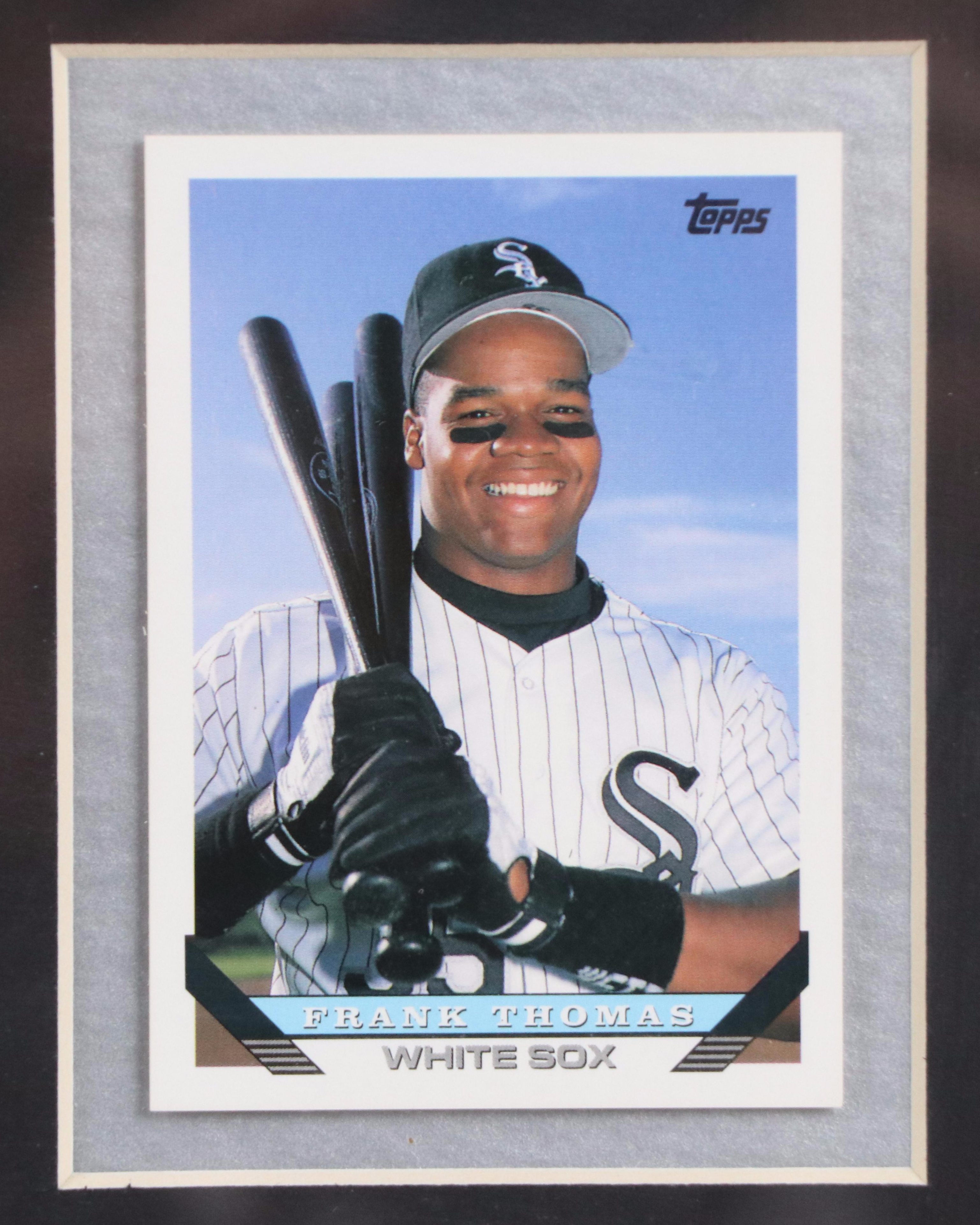 Frank Thomas Chicago White Sox Baseball Card and Print Display