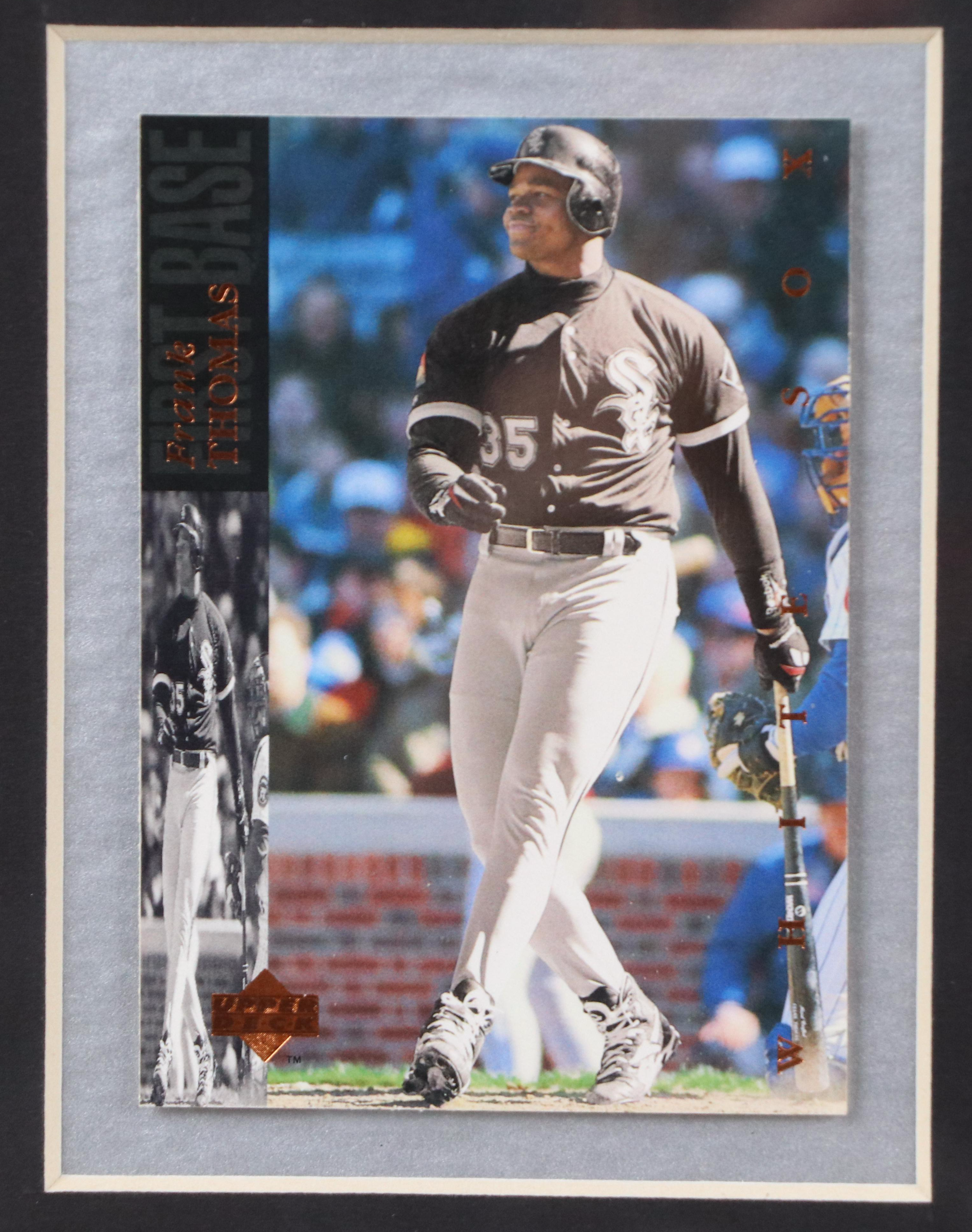 Frank Thomas Chicago White Sox Baseball Card and Print Display