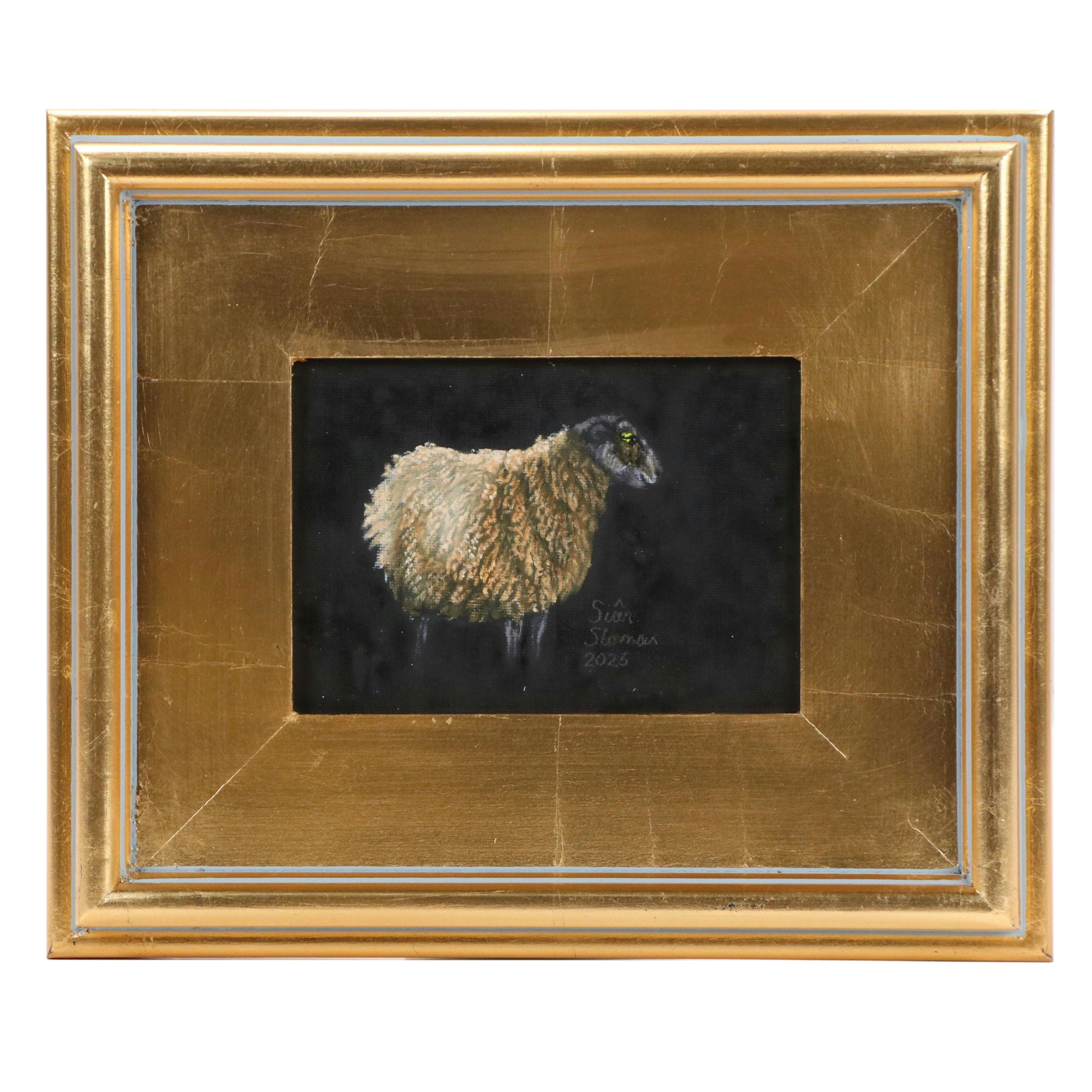 Siân Sloman Oil Painting of a Sheep, 2025