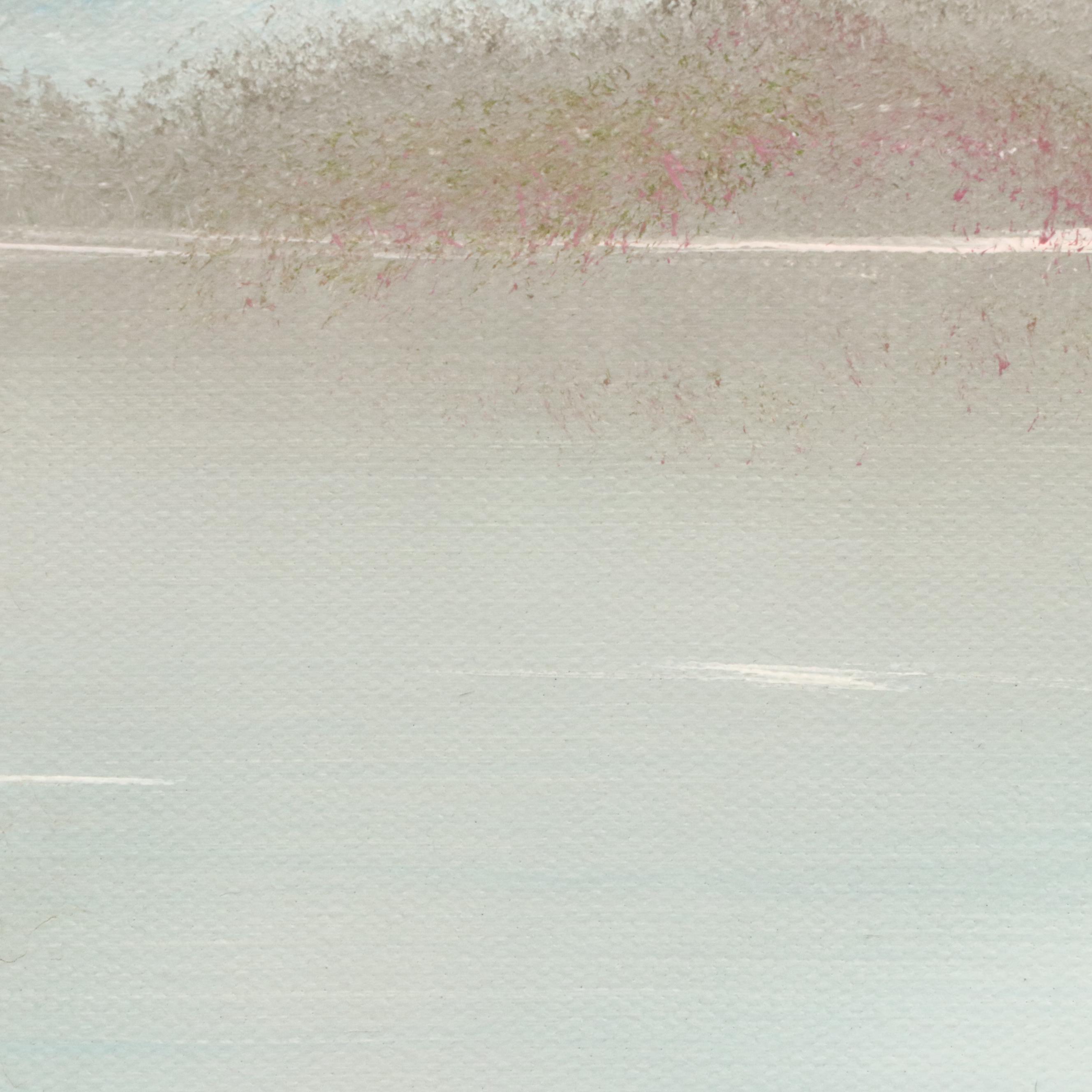 K. Whiteley Mountain Lake Landscape Oil Painting, 1989