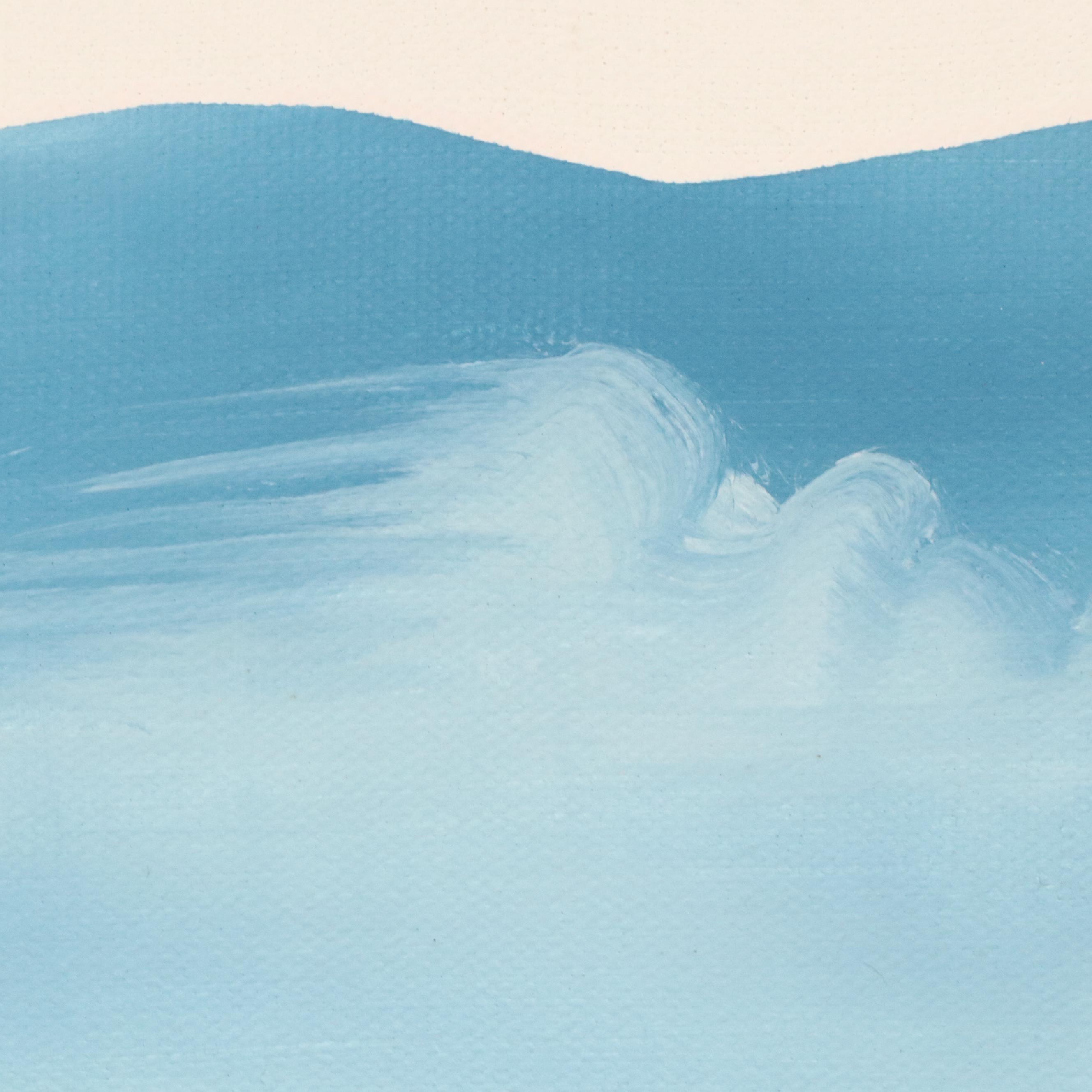 K. Whiteley Mountain Lake Landscape Oil Painting, 1989