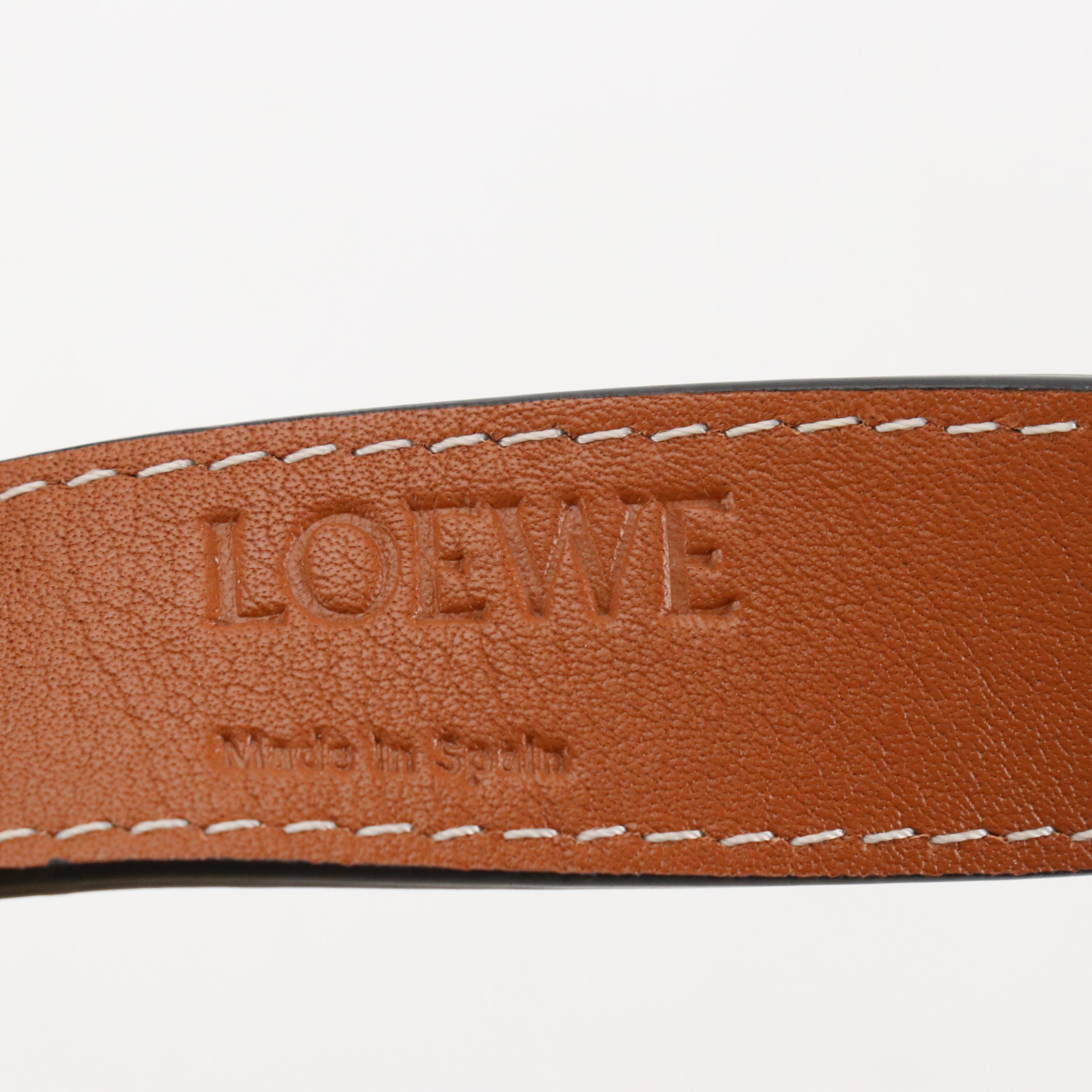 Loewe Anagram Basket Bag in Woven Palm Leaf and Brown Leather Trim