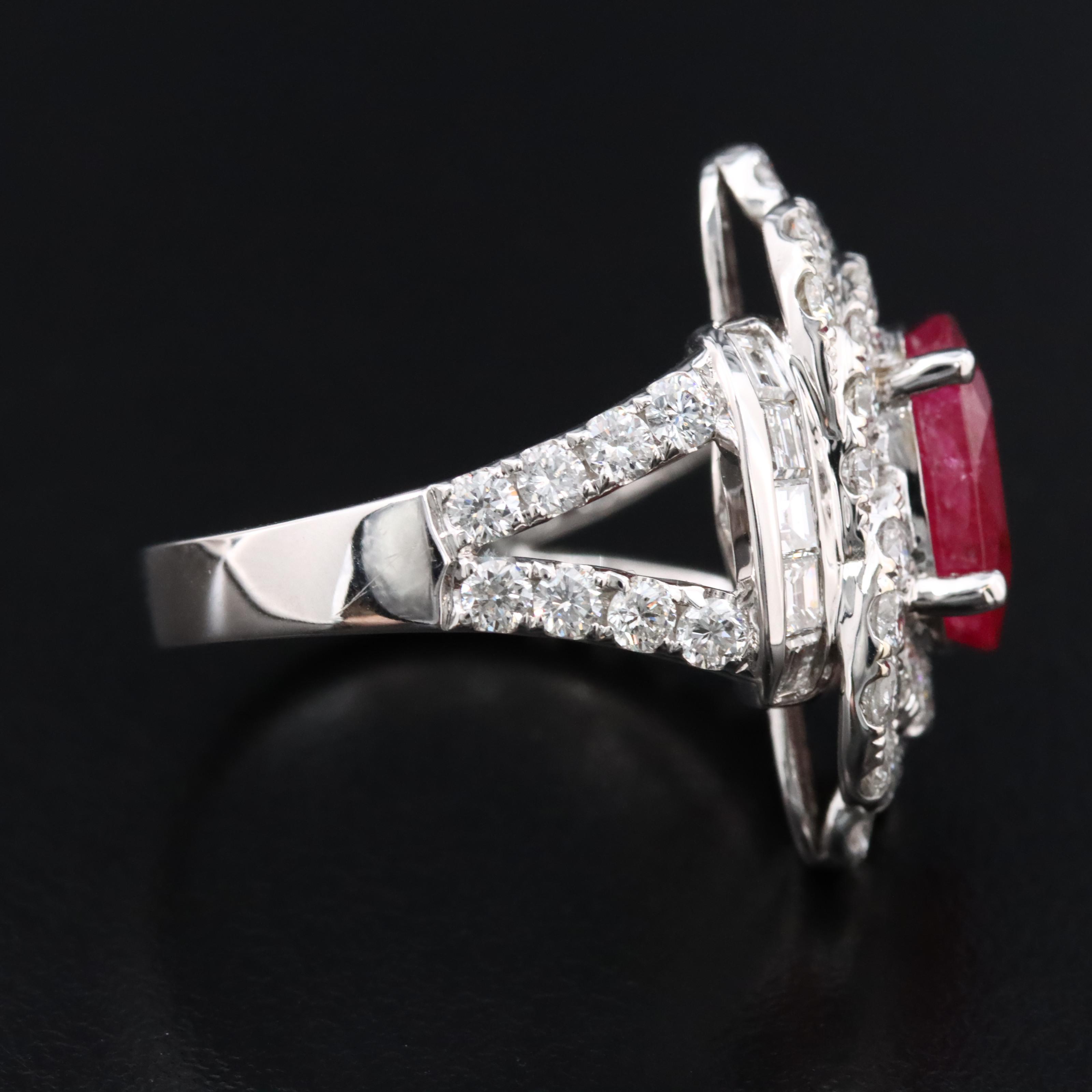 Michael Christoff 14K 4.22 CT Ruby and 2.03 CTW Diamond Ring