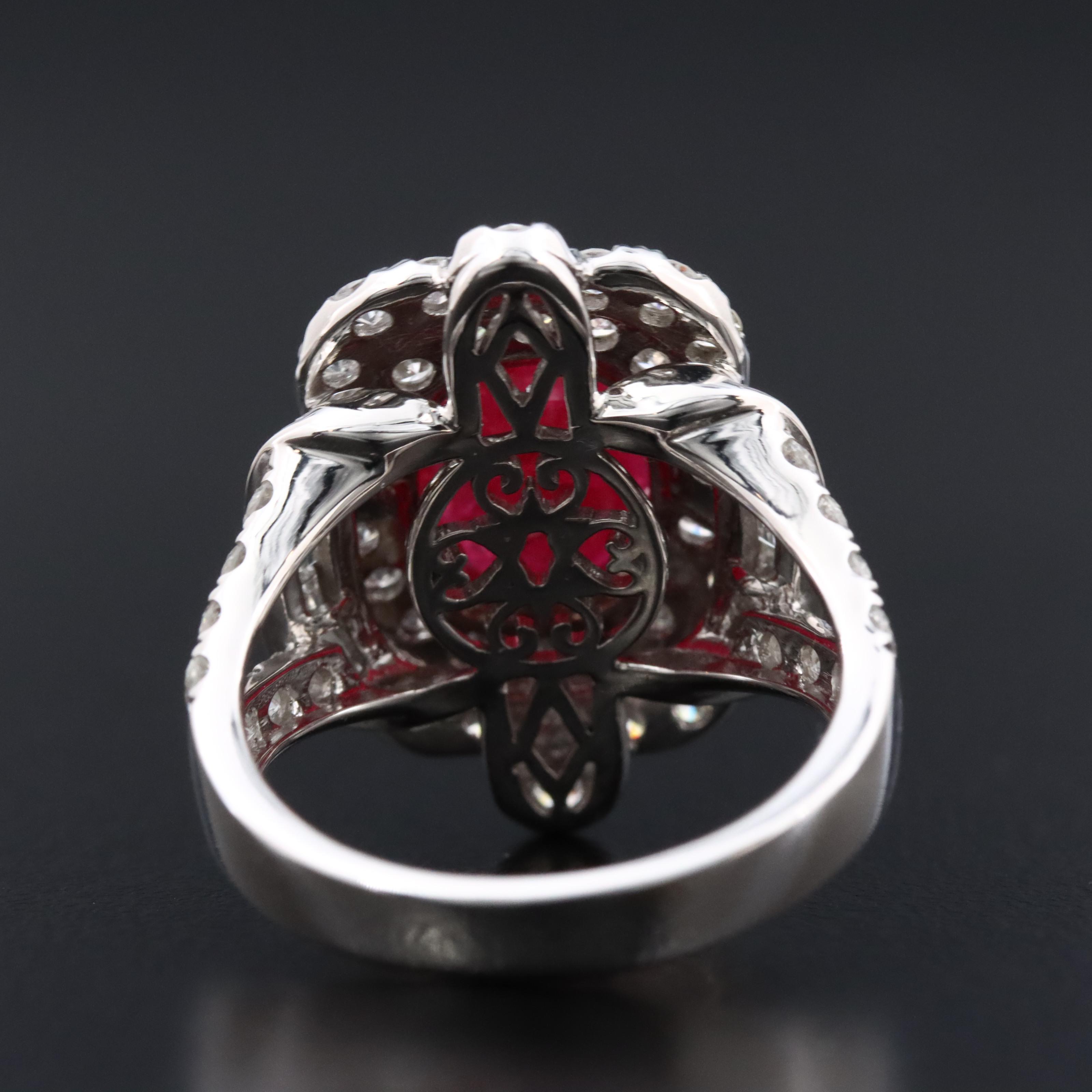 Michael Christoff 14K 4.22 CT Ruby and 2.03 CTW Diamond Ring