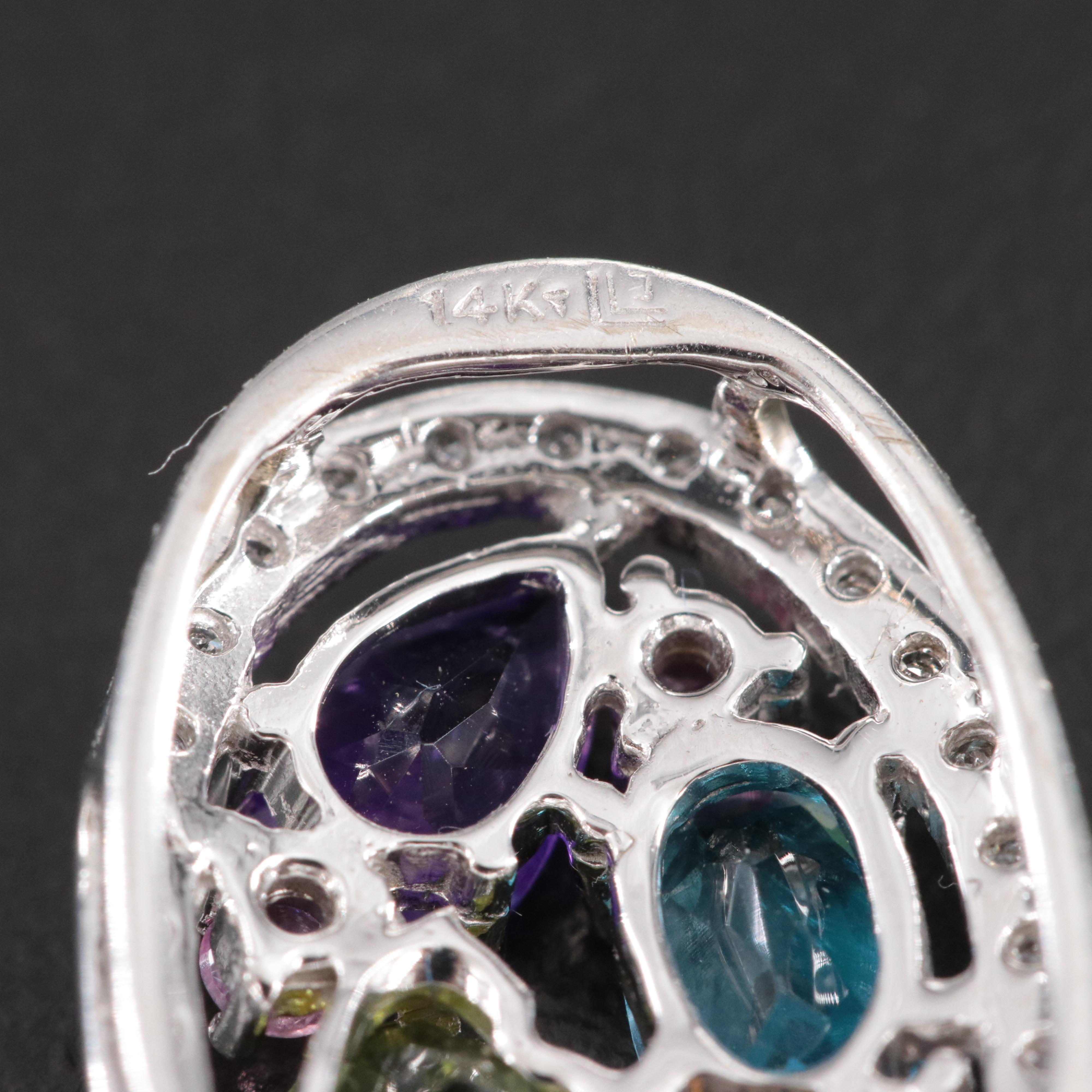 14K Pink Sapphire, Gemstone and Gemstone Pendant