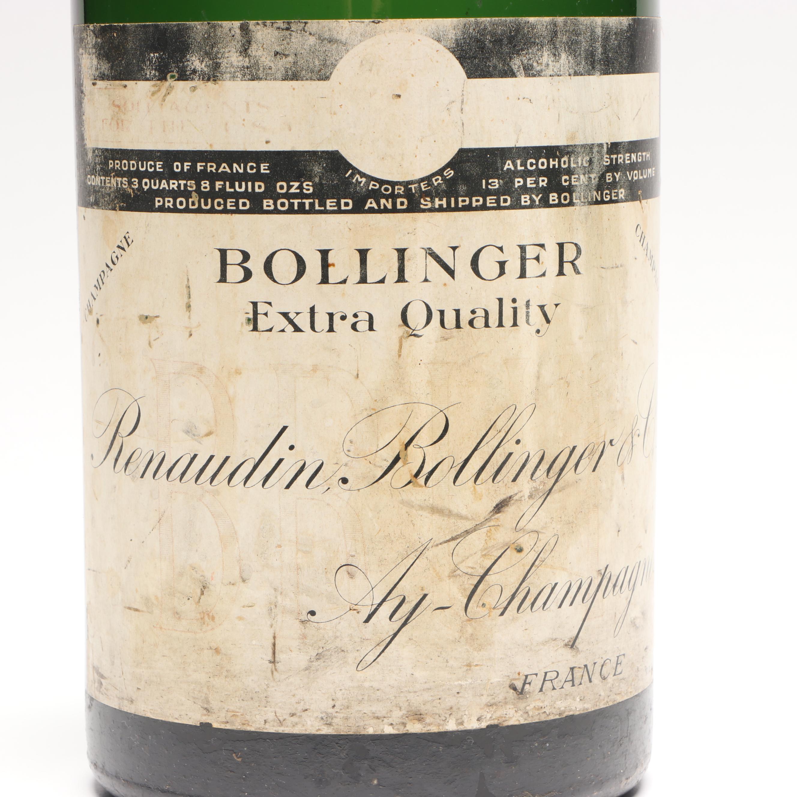 French Bollinger Extra Quality Champagne Jeroboam