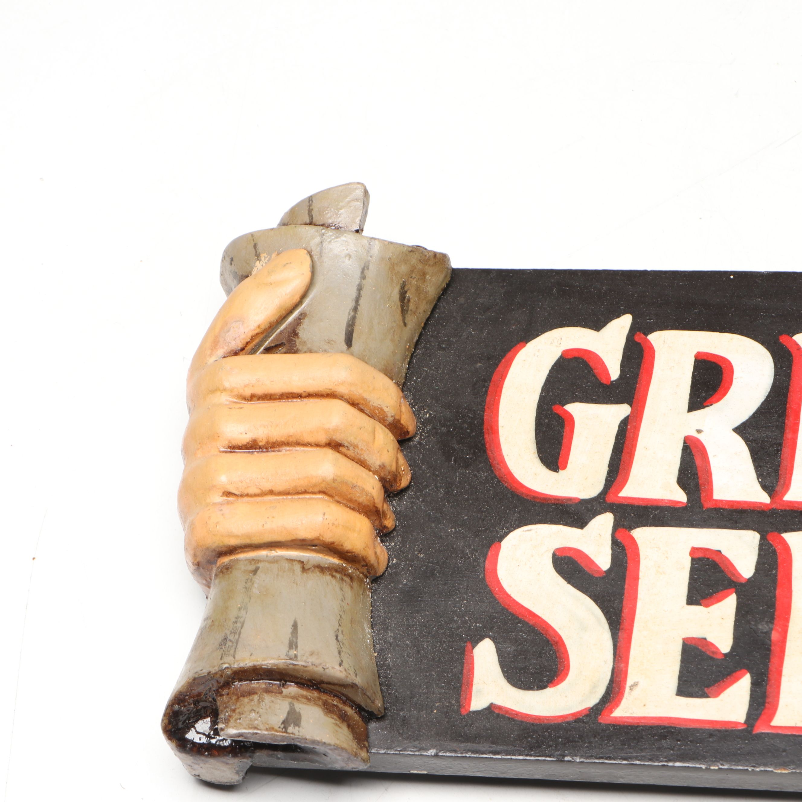 "Great Food Served Here" Kitchen Sign