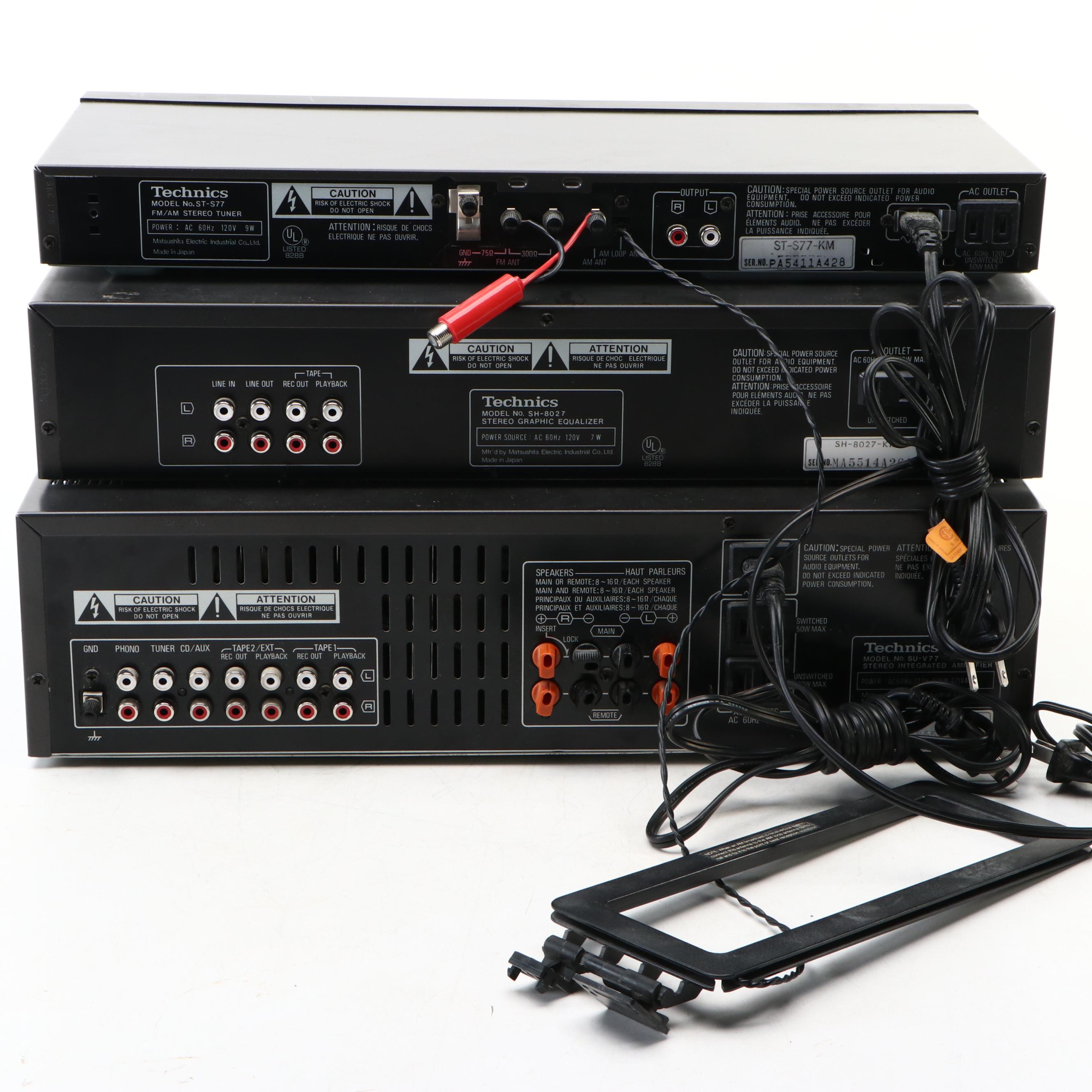 Technics "New Class A" SU-V77 Amplifier with SH-8027 Equalizer and Stereo Tuner