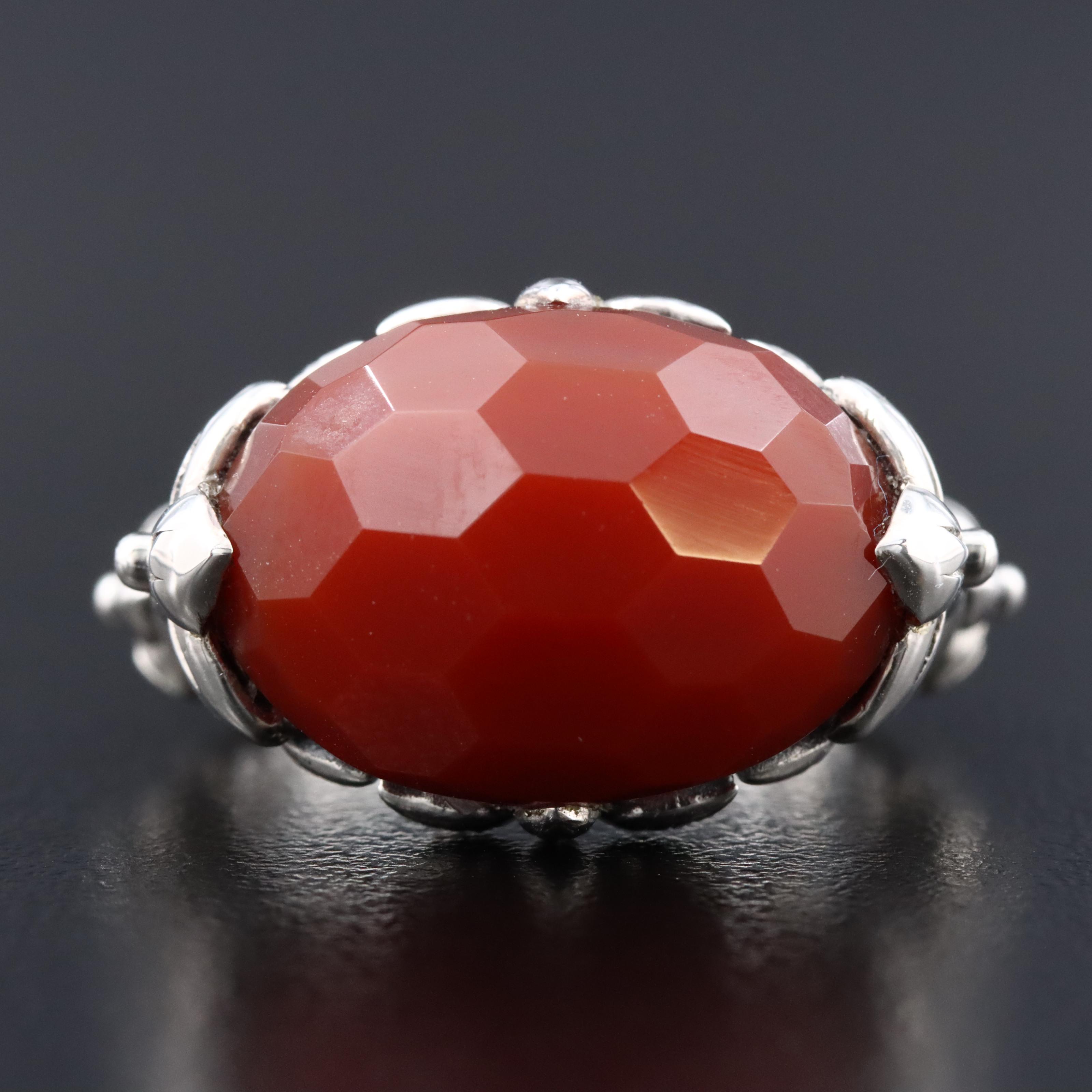 Stephen Dweck Sterling Carnelian Ring