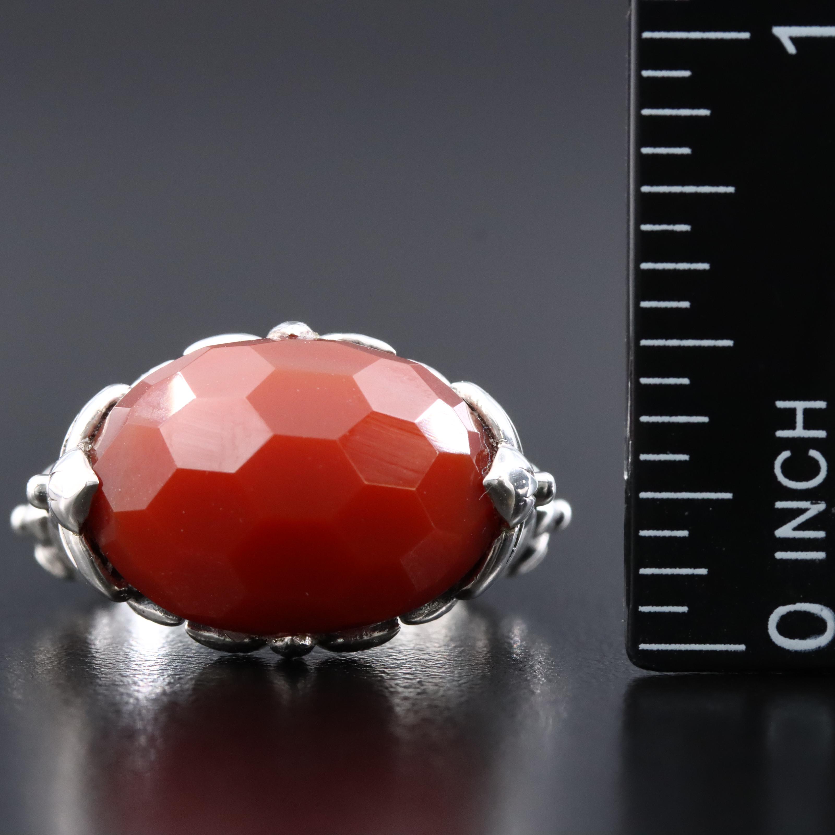 Stephen Dweck Sterling Carnelian Ring