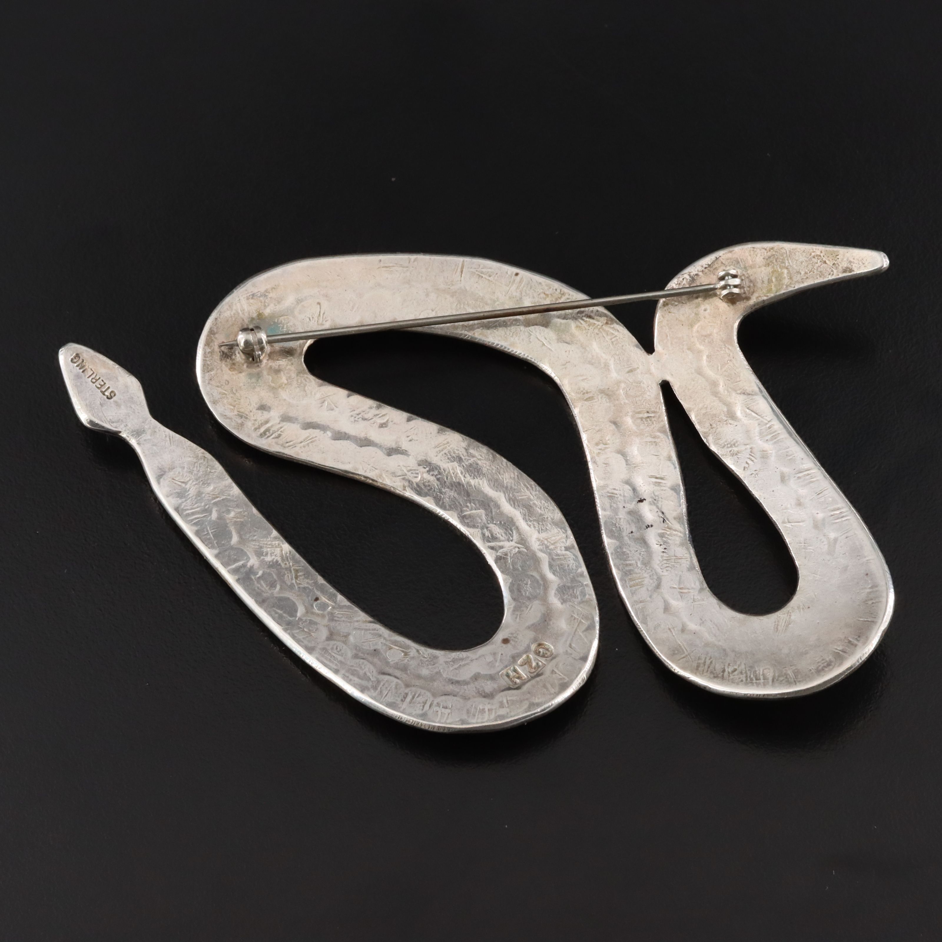 Cippy CrazyHorse Chociti Pueblo Sterling Rattlesnake Brooch